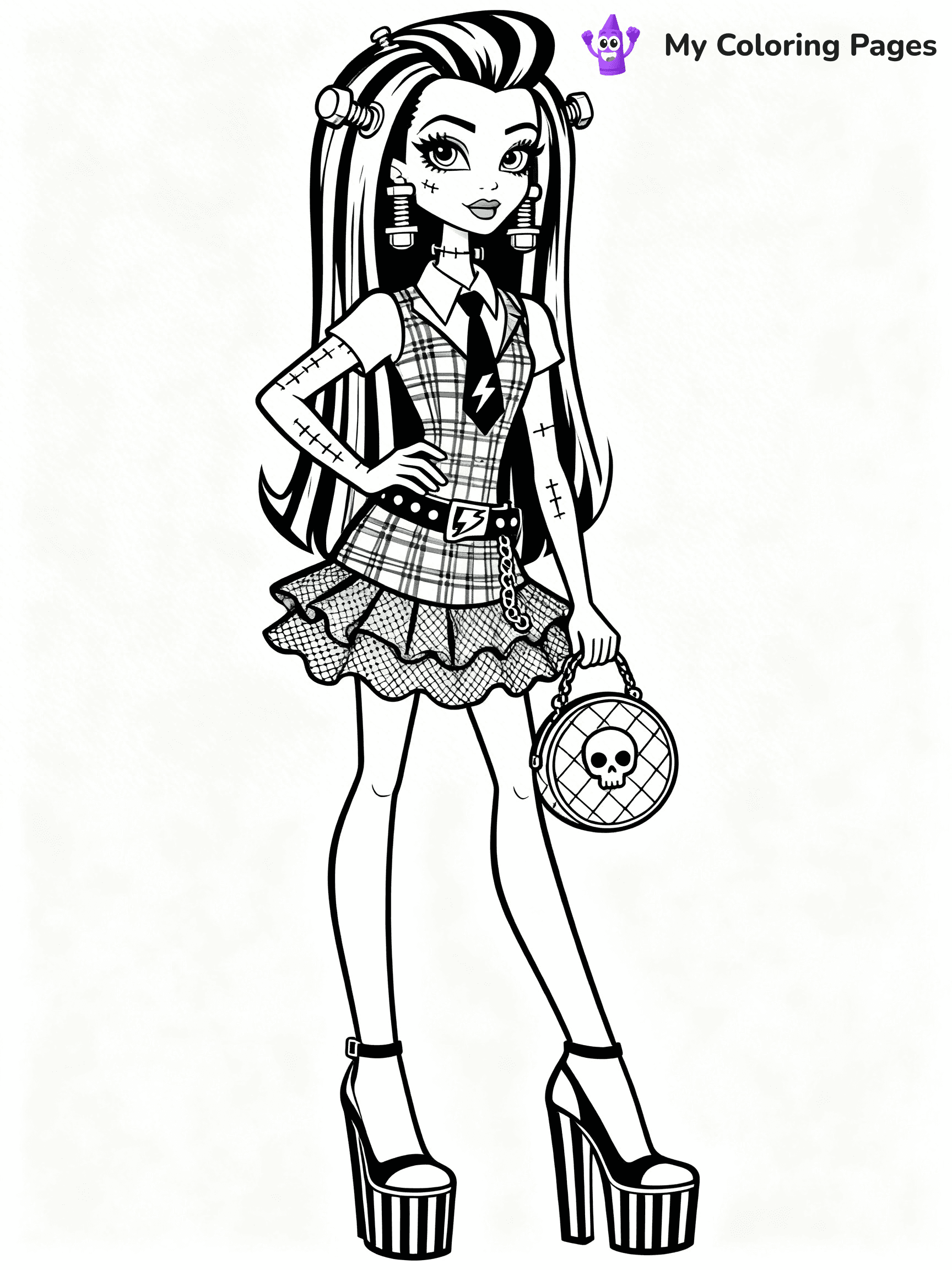 Frankie Monster High Coloring Pages - 5
