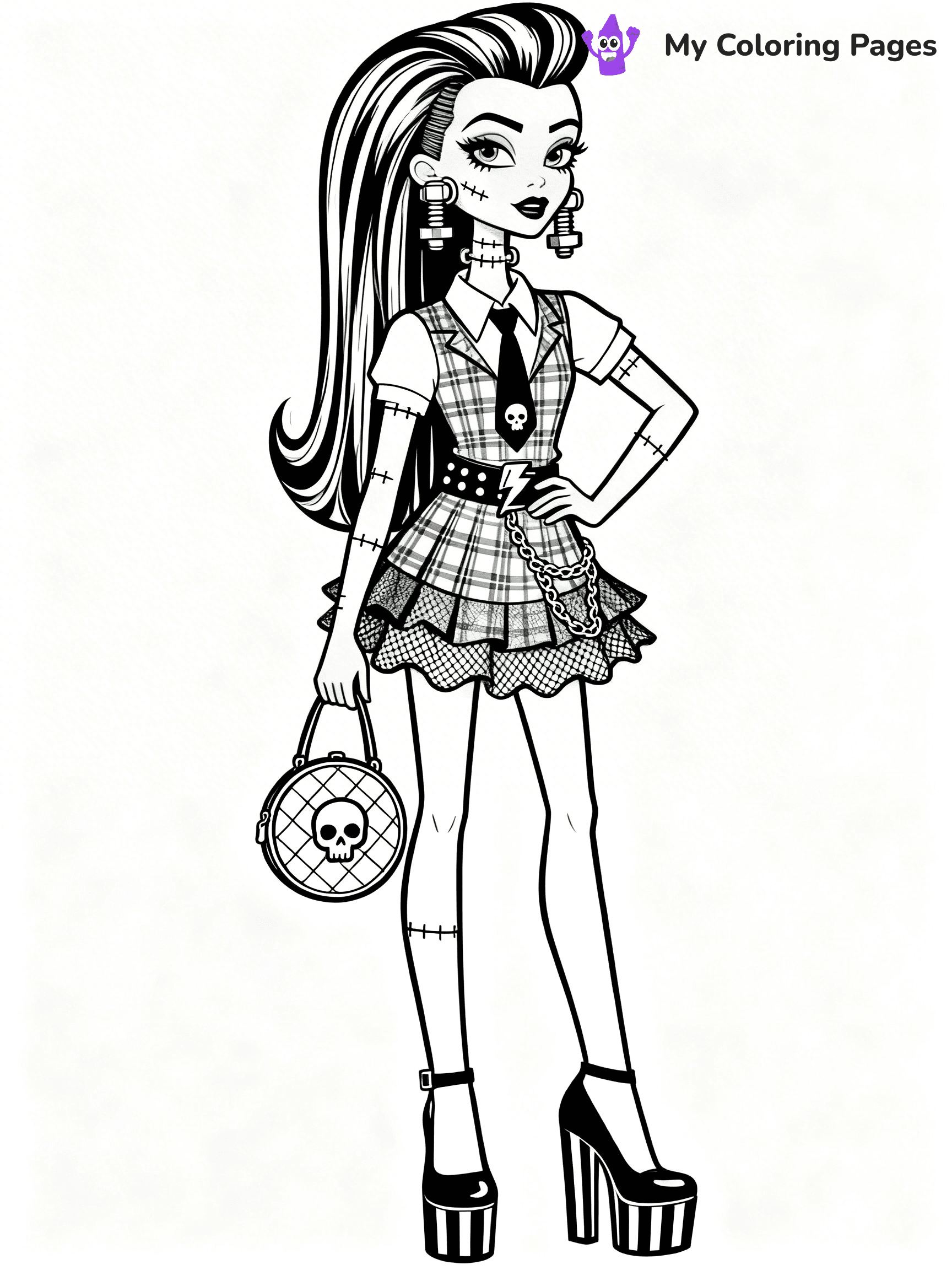 Frankie Monster High Coloring Pages - 4