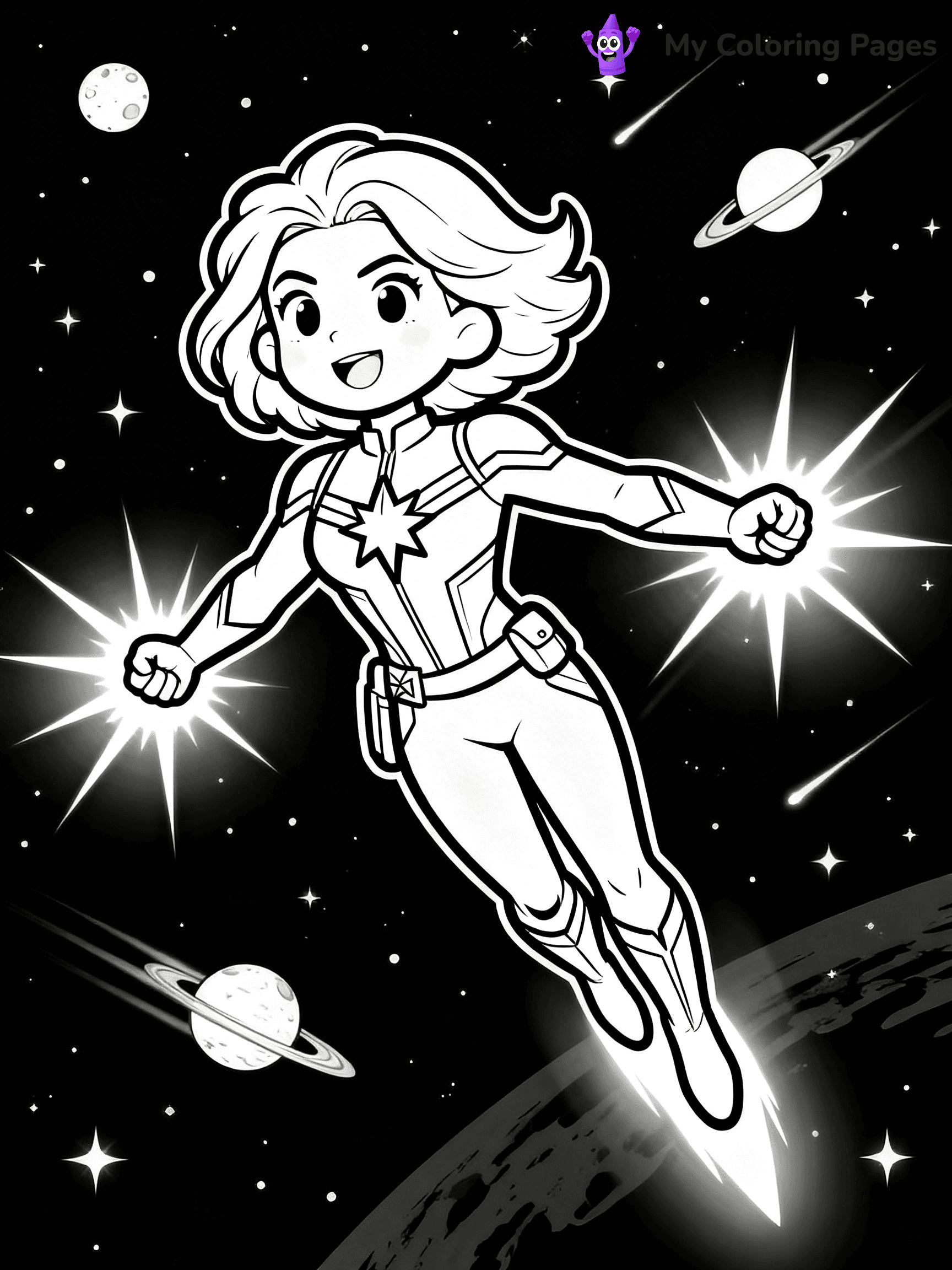 Captain Marvel Coloring Pages - 25
