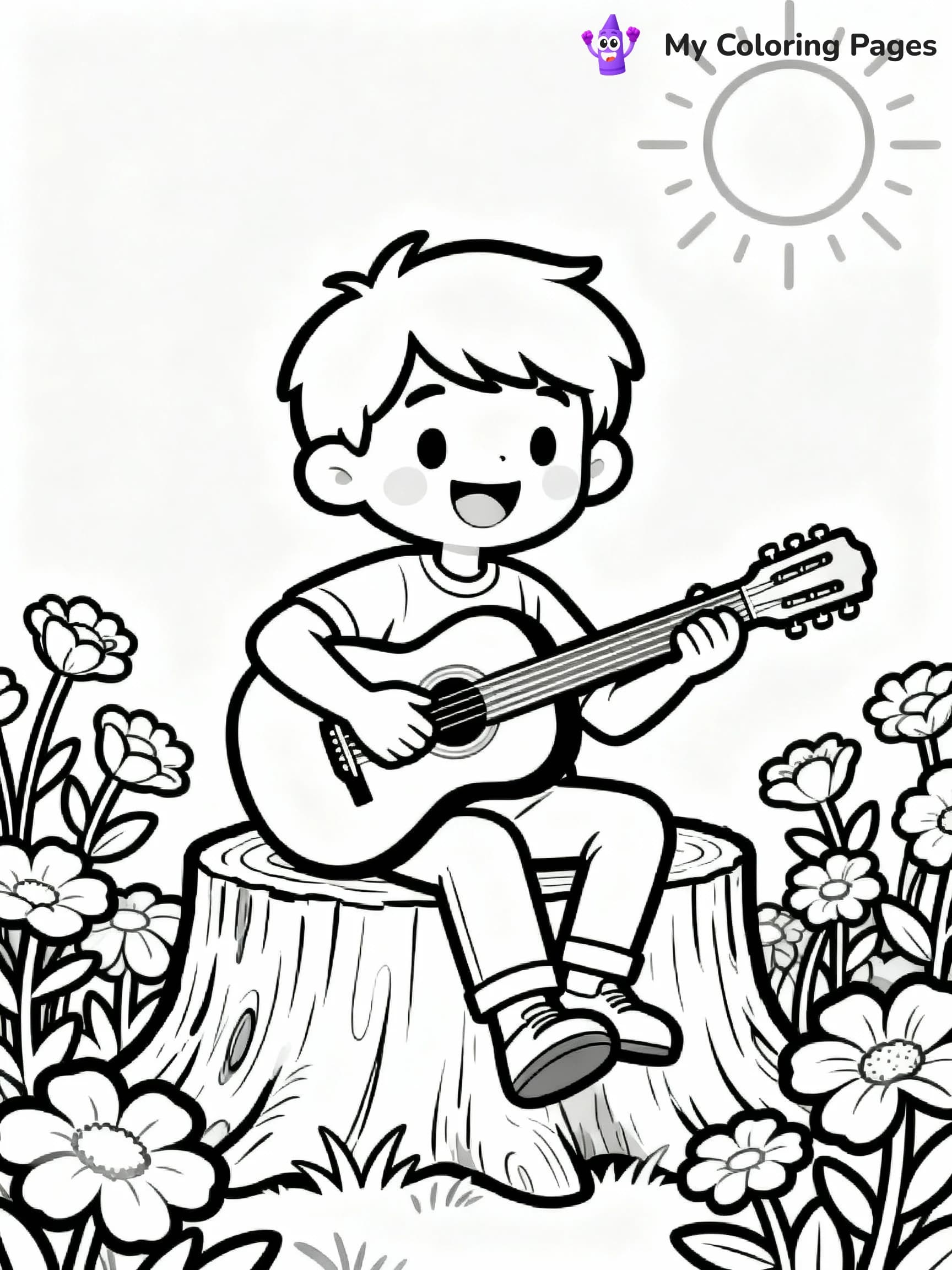 Guitar Coloring Pages - 14