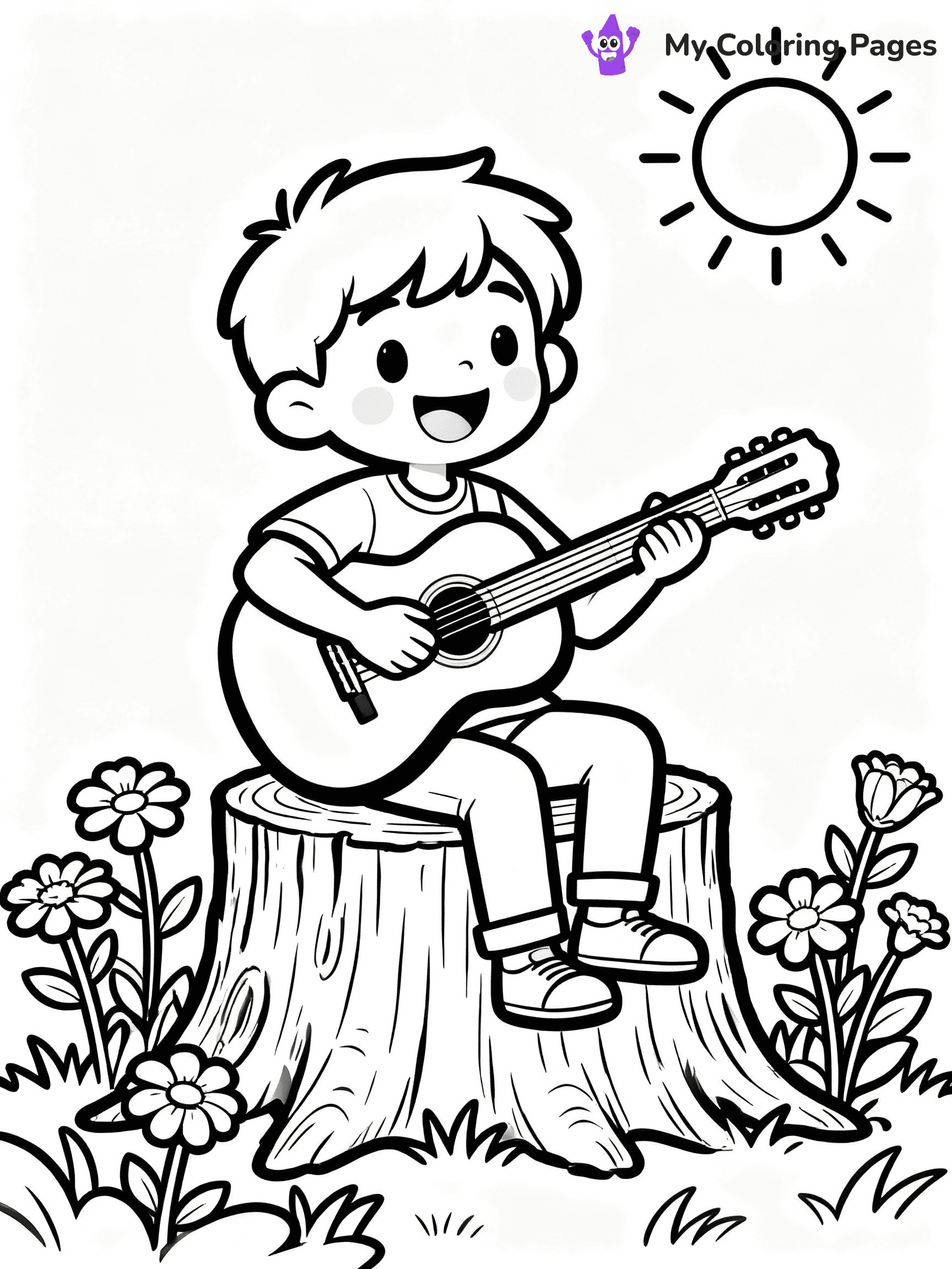 Guitar Coloring Pages - 12