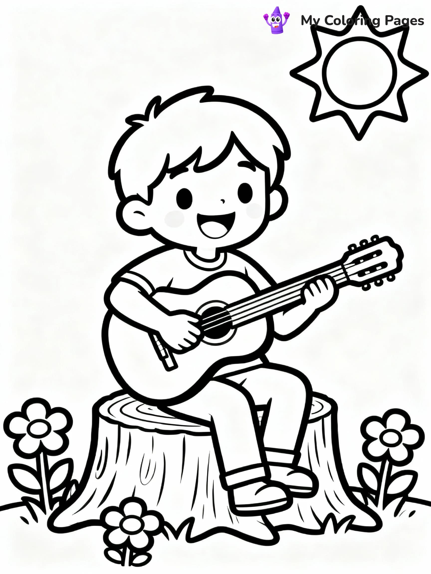 Guitar Coloring Pages - 8