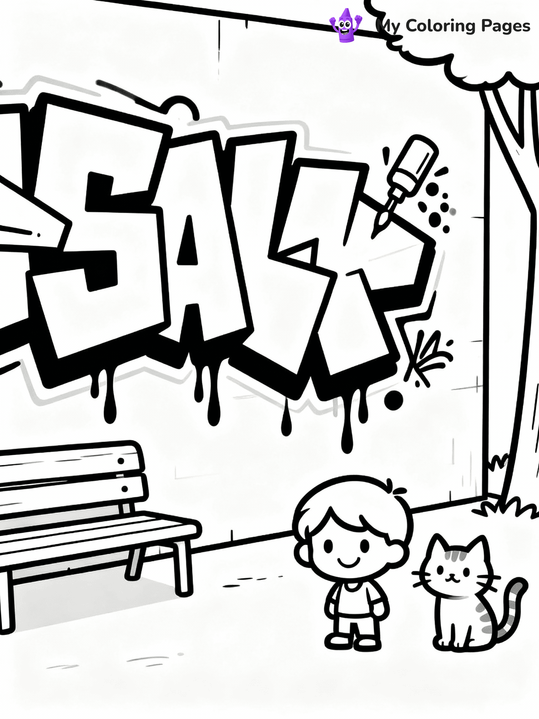 Graffiti Coloring Pages - 4