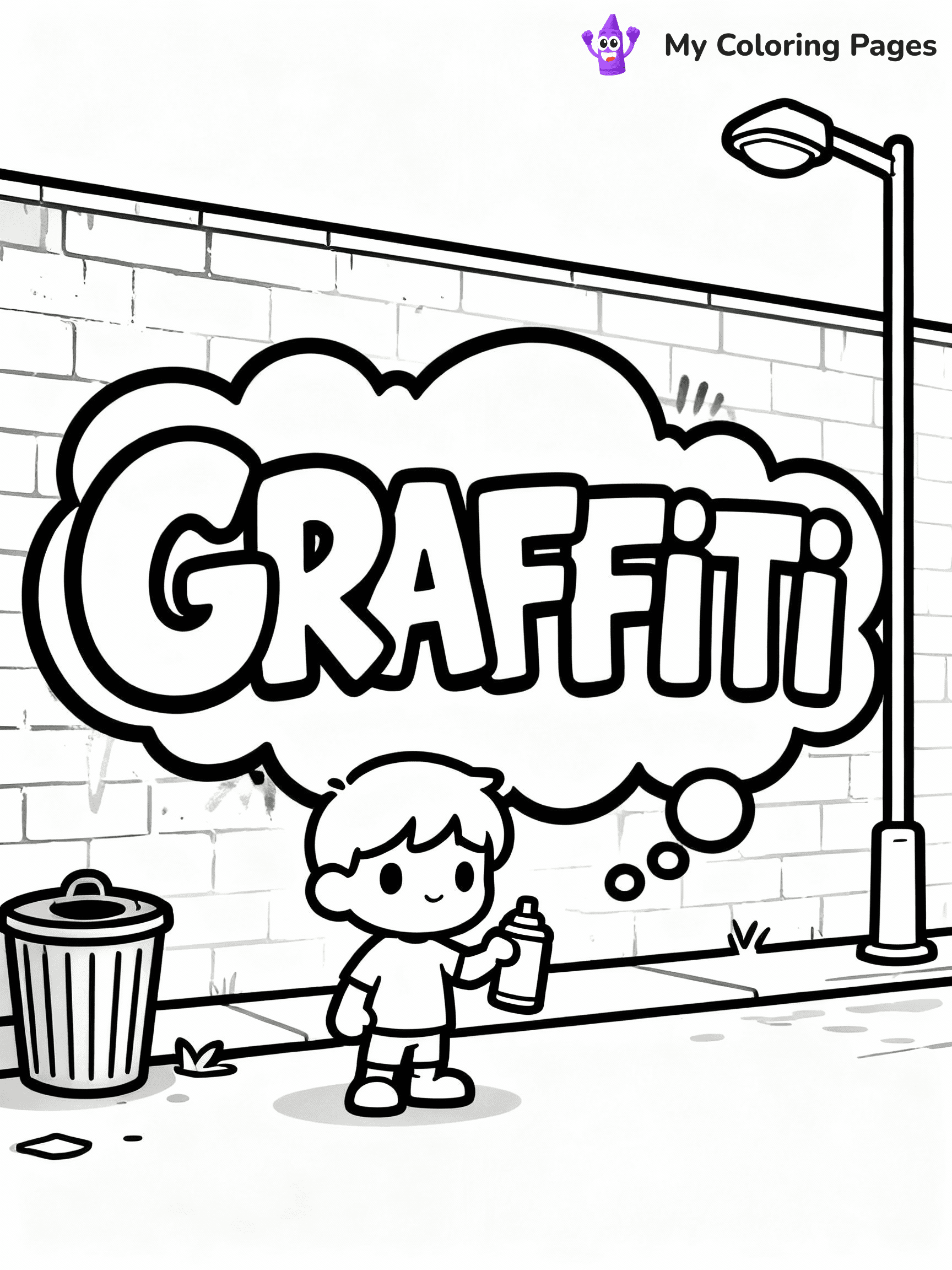 Graffiti Coloring Pages - 2