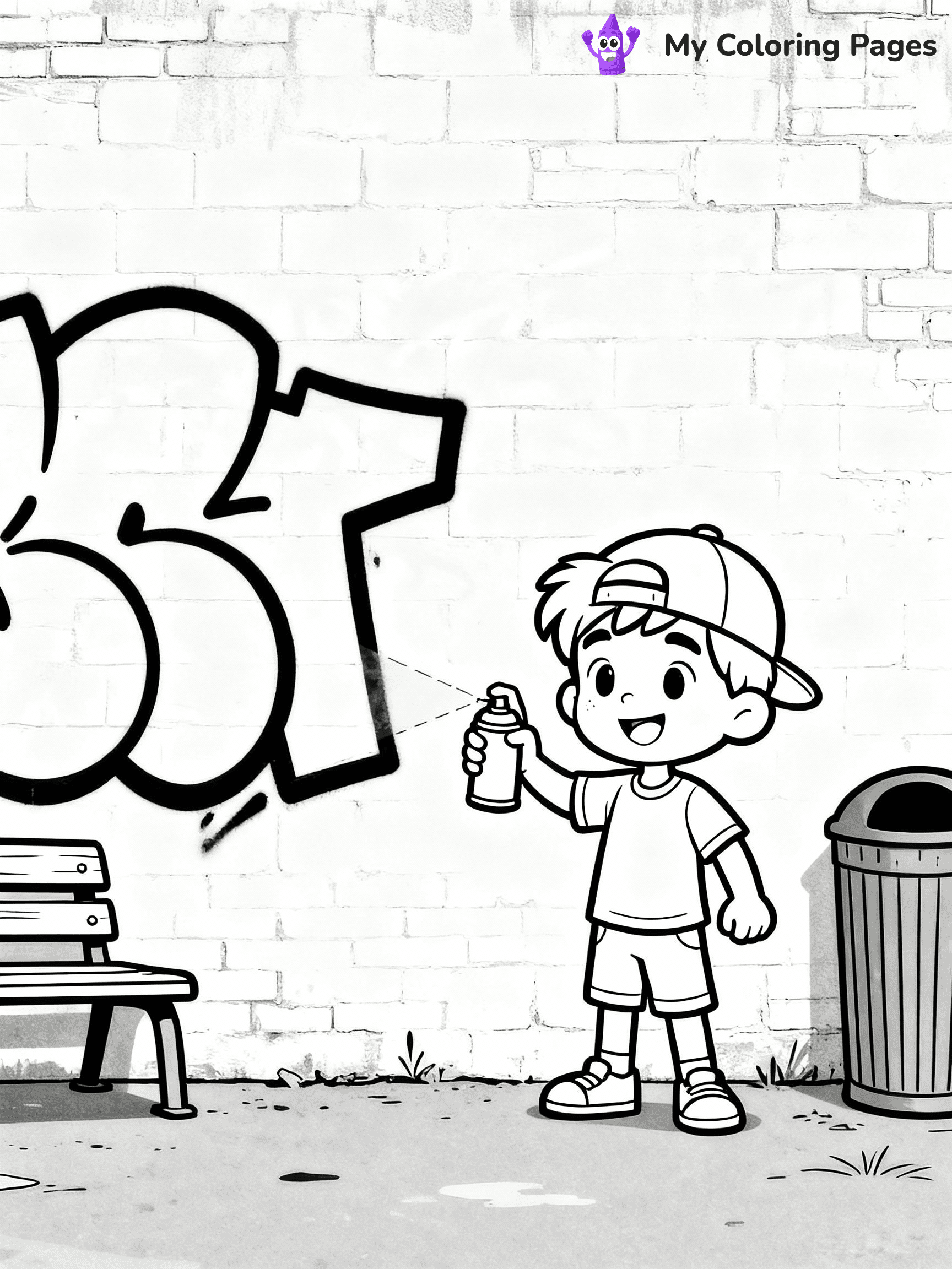 Graffiti Coloring Pages - 1