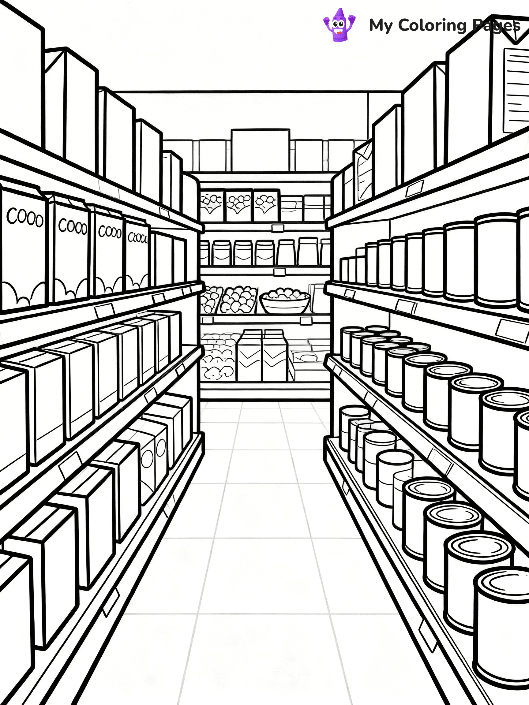 Grocery Store Coloring Pages - 26