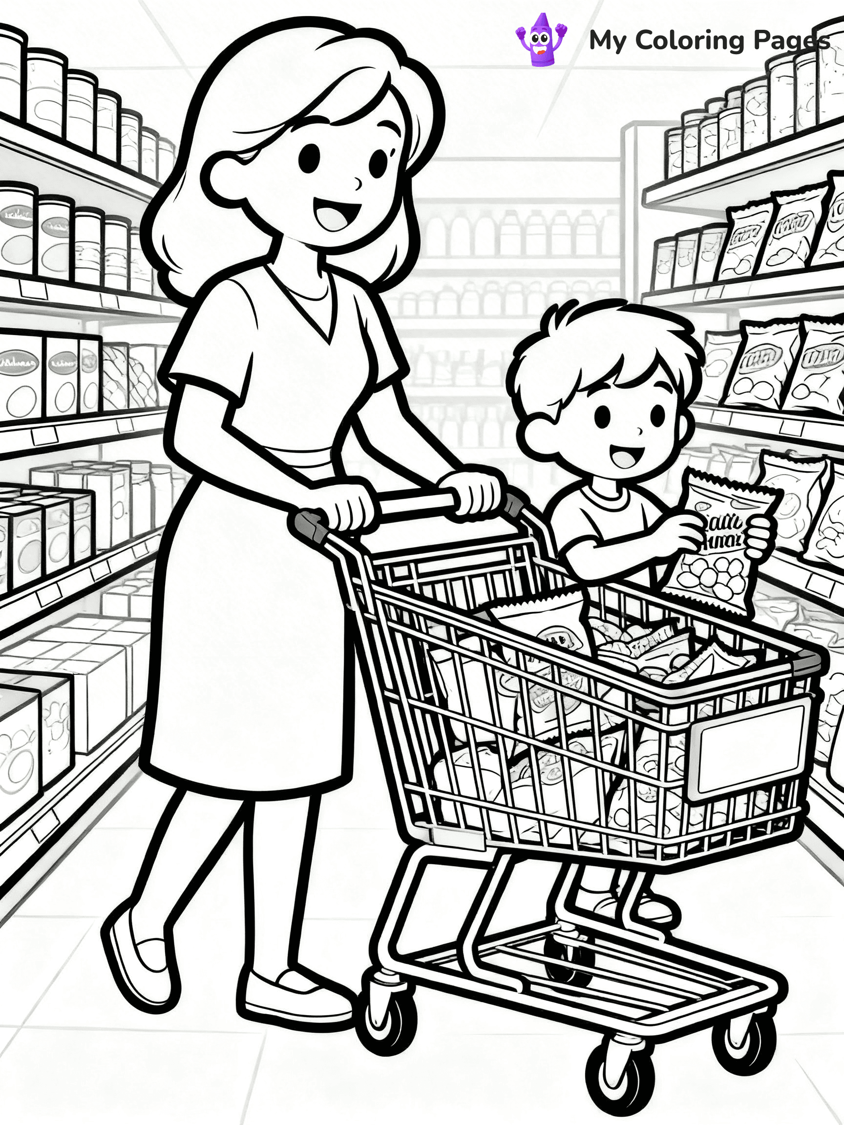 Grocery Store Coloring Pages - 18