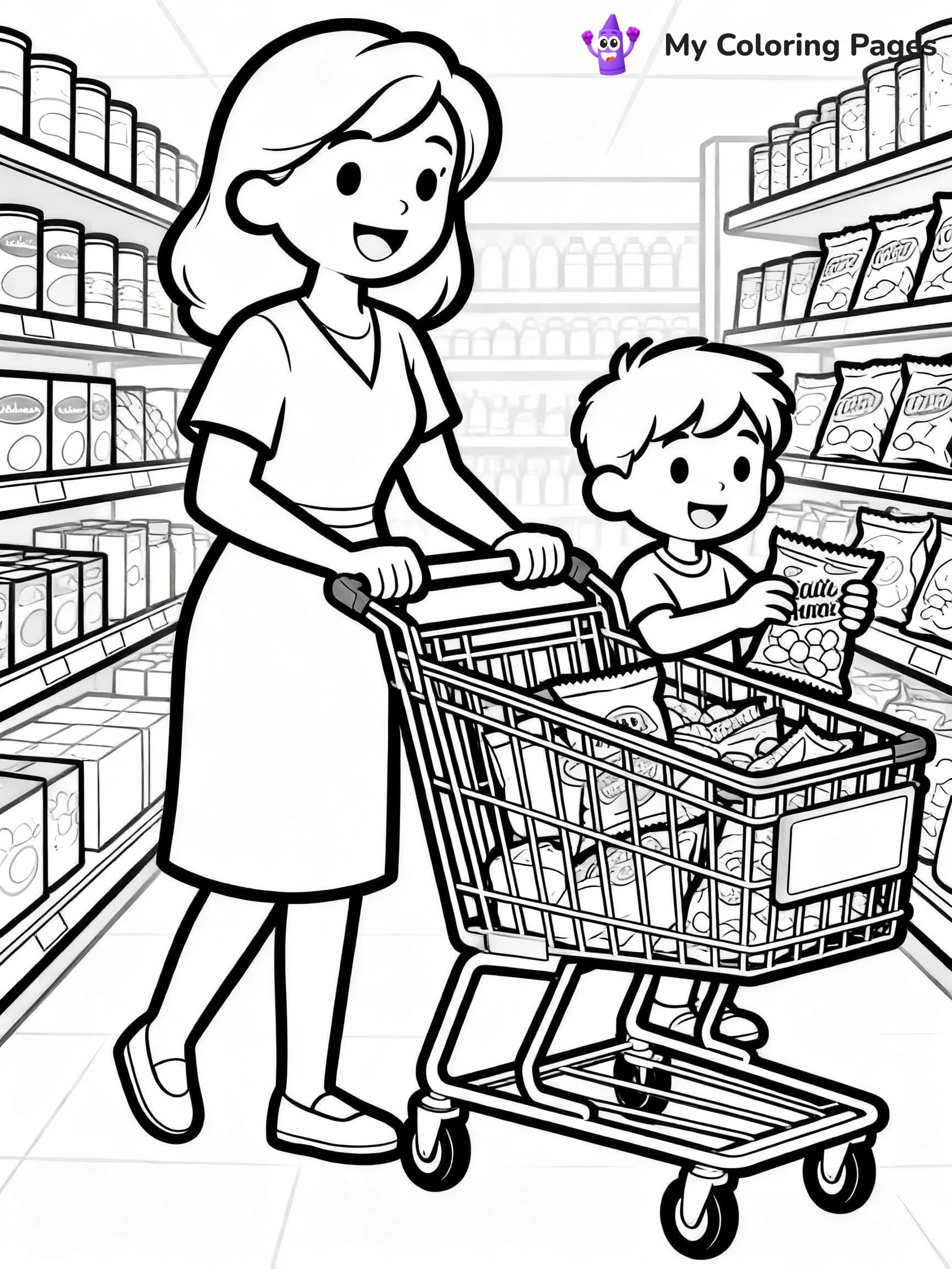 Grocery Store Coloring Pages - 18