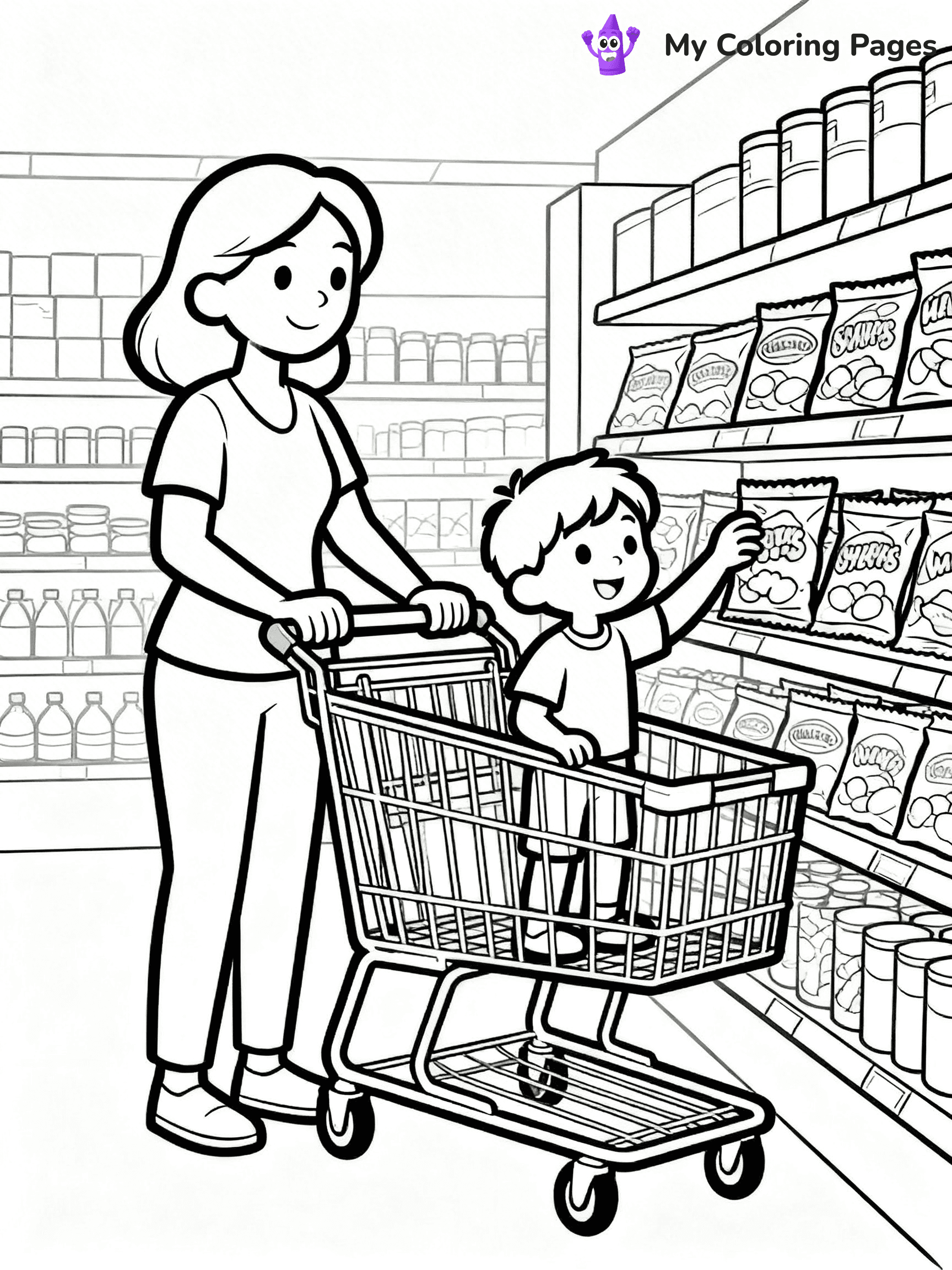Grocery Store Coloring Pages - 17