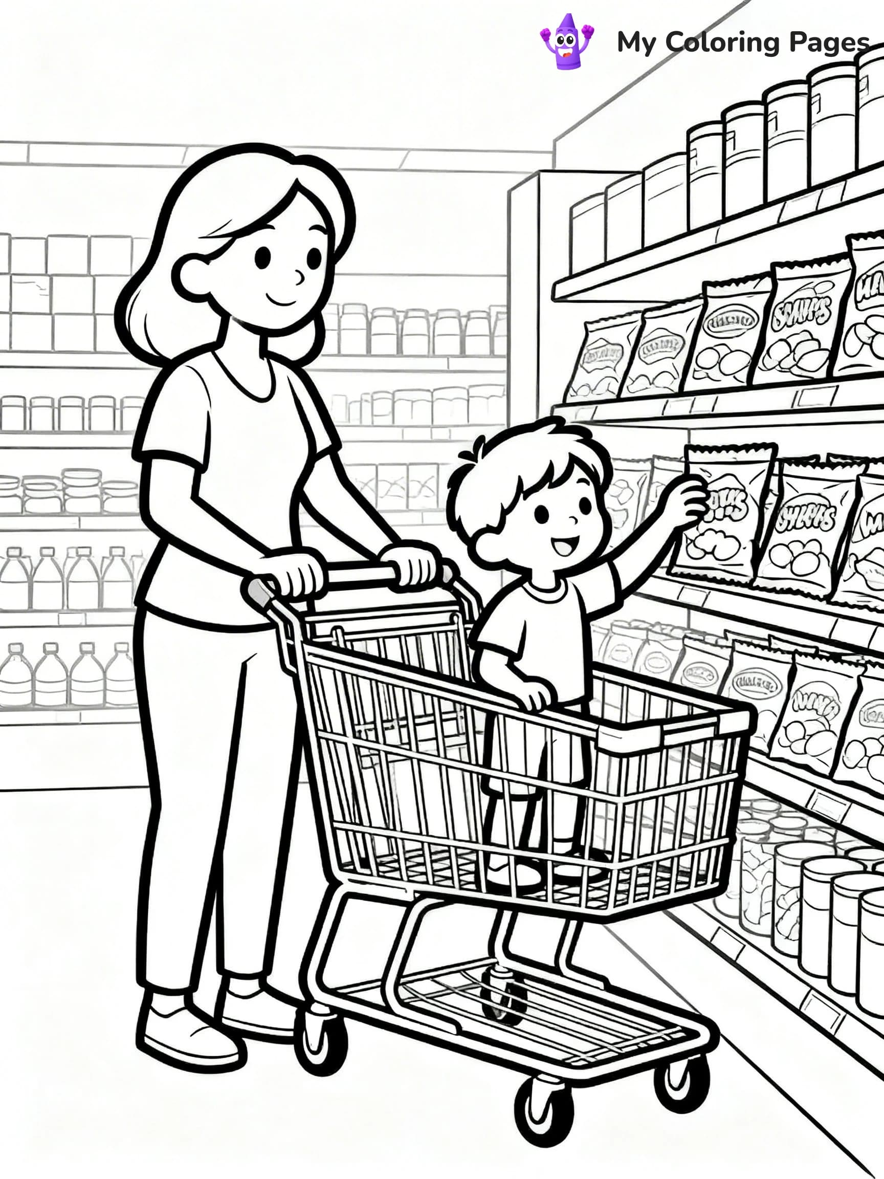 Grocery Store Coloring Pages - 17