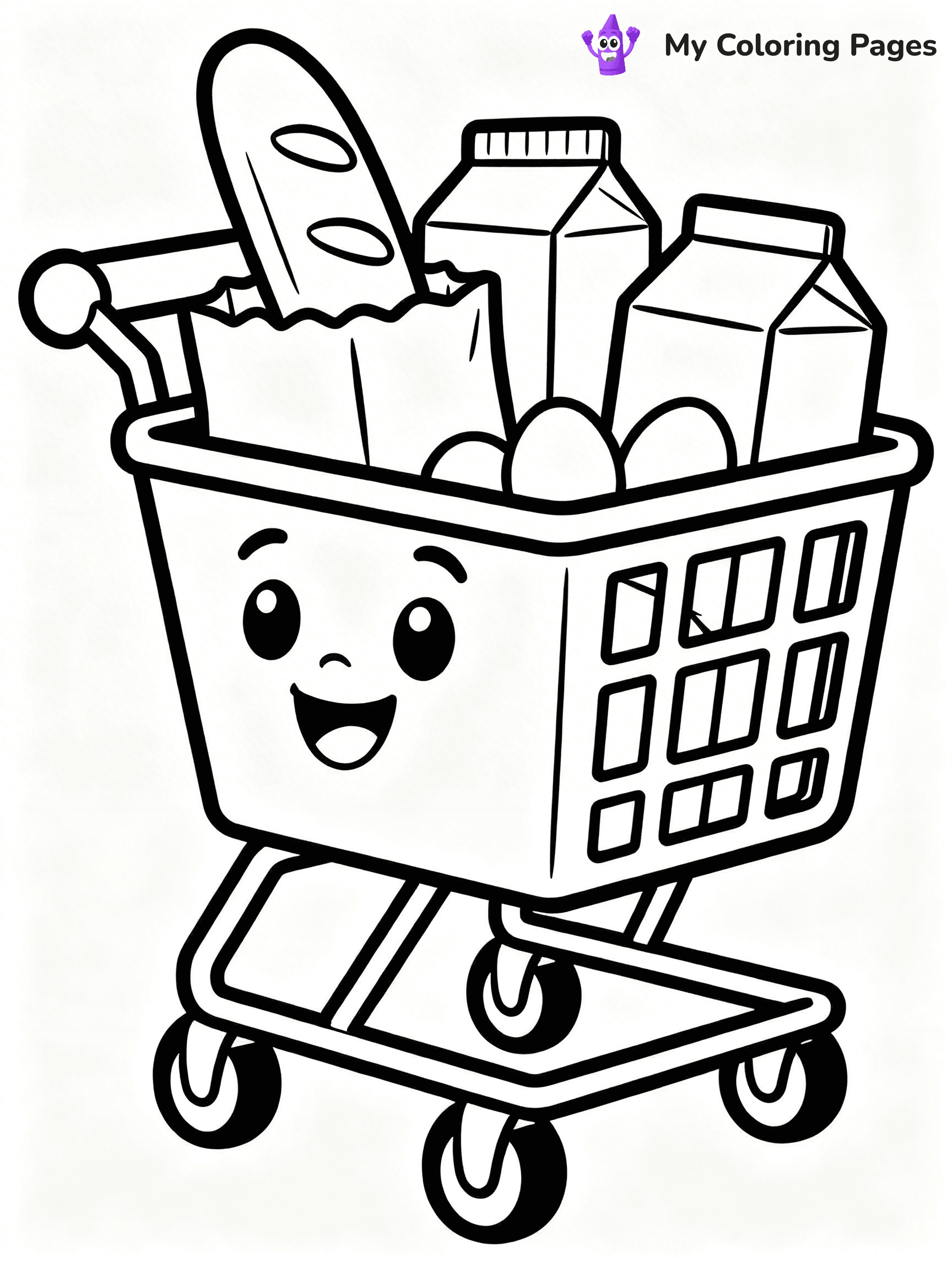 Grocery Store Coloring Pages - 1
