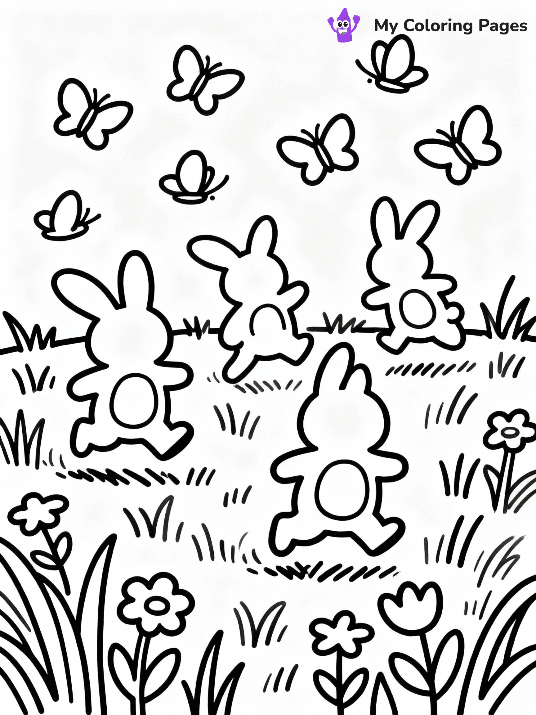 ⚠️ CRITICAL REQUIREMENT - ABSOLUTE BLACK AND WHITE ONLY ⚠️
This MUST be a BLACK AND WHITE line drawing ONLY. NO COLORS whatsoever.
- ONLY pure black lines (#000000) on pure white background (#FFFFFF)
- ABSOLUTELY NO colors, NO shading, NO gradients, NO grayscale
- If there are ANY colors in the output, the image is REJECTED
- This is a COLORING PAGE - meant to be COLORED IN by children
- The output must be UNCOLORED line art ready for coloring
⚠️ SUBJECT TO DRAW: Baby animals playing in a meadow, realistic style, bunnies hopping, butterflies fluttering above
(REMEMBER: Output must be BLACK AND WHITE line art only, NOT colored!)
# COLORING PAGE: BLACK OUTLINES ONLY - WHITE BACKGROUND MANDATORY
Create a **coloring book page** using EXACTLY two values: black lines, white space.
## NON-NEGOTIABLE BINARY RULES
- **ONLY #000000 (black) and #FFFFFF (white)** - NO other values exist
- **EVERY PIXEL = BLACK OR WHITE** - no gray/shading/antialiasing
- **WHITE BACKGROUND MANDATORY** - entire canvas stays white
- **ALL SHAPES HOLLOW** - everything is empty outlines waiting to be colored
- **FORBIDDEN:** fills, shading, gradients, patterns, textures, colors
- **NO SOLID REGIONS** - if it's not a thin line, it's wrong
## Universal Line Standards
- Black outlines ONLY - thin, uniform weight
- Every shape completely empty inside
- Closed contours suitable for coloring
- Simple flat illustration - zero depth/3D/realism
- **Style:** Whimsical Doodle Art Alley - rounded, friendly outlines (unless specified)
## Everything = Outline Only
- Characters/animals: hollow shapes
- Objects/clothing: empty contours
- Backgrounds/scenery: line work only
- Natural elements: outlined forms
- Dark/night areas: don't exist (use outlined symbols)
- Textures/patterns: convert to simple lines
## The Test
Can a child color EVERY white space with crayons? If any area is pre-filled/shaded/gray or colored in, it FAILS. Every shape must be waiting to receive color.
**FINAL OUTPUT**: Binary coloring page. Black lines define shapes. White spaces ready for coloring. Nothing else exists. No exceptions. Print-ready.
⚠️ FINAL REMINDER: Draw the subject "Baby animals playing in a meadow, realistic style, bunnies hopping, butterflies fluttering above" as BLACK AND WHITE line art. Zero colors in output.