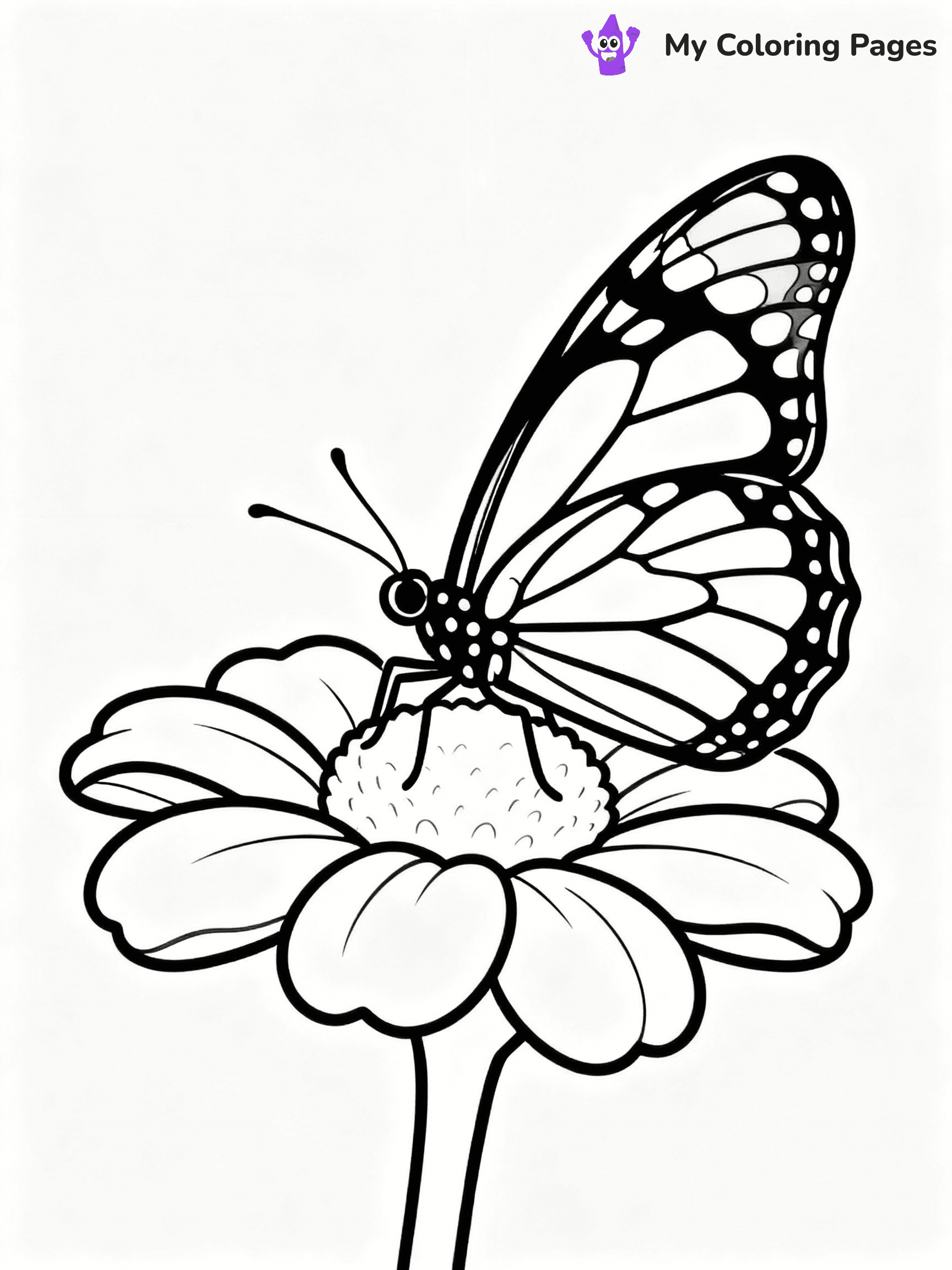 ⚠️ CRITICAL REQUIREMENT - ABSOLUTE BLACK AND WHITE ONLY ⚠️
This MUST be a BLACK AND WHITE line drawing ONLY. NO COLORS whatsoever.
- ONLY pure black lines (#000000) on pure white background (#FFFFFF)
- ABSOLUTELY NO colors, NO shading, NO gradients, NO grayscale
- If there are ANY colors in the output, the image is REJECTED
- This is a COLORING PAGE - meant to be COLORED IN by children
- The output must be UNCOLORED line art ready for coloring
⚠️ SUBJECT TO DRAW: Realistic butterfly perched on a flower, intricate wing patterns, soft petals surrounding, lifelike proportions
(REMEMBER: Output must be BLACK AND WHITE line art only, NOT colored!)
# COLORING PAGE: BLACK OUTLINES ONLY - WHITE BACKGROUND MANDATORY
Create a **coloring book page** using EXACTLY two values: black lines, white space.
## NON-NEGOTIABLE BINARY RULES
- **ONLY #000000 (black) and #FFFFFF (white)** - NO other values exist
- **EVERY PIXEL = BLACK OR WHITE** - no gray/shading/antialiasing
- **WHITE BACKGROUND MANDATORY** - entire canvas stays white
- **ALL SHAPES HOLLOW** - everything is empty outlines waiting to be colored
- **FORBIDDEN:** fills, shading, gradients, patterns, textures, colors
- **NO SOLID REGIONS** - if it's not a thin line, it's wrong
## Universal Line Standards
- Black outlines ONLY - thin, uniform weight
- Every shape completely empty inside
- Closed contours suitable for coloring
- Simple flat illustration - zero depth/3D/realism
- **Style:** Whimsical Doodle Art Alley - rounded, friendly outlines (unless specified)
## Everything = Outline Only
- Characters/animals: hollow shapes
- Objects/clothing: empty contours
- Backgrounds/scenery: line work only
- Natural elements: outlined forms
- Dark/night areas: don't exist (use outlined symbols)
- Textures/patterns: convert to simple lines
## The Test
Can a child color EVERY white space with crayons? If any area is pre-filled/shaded/gray or colored in, it FAILS. Every shape must be waiting to receive color.
**FINAL OUTPUT**: Binary coloring page. Black lines define shapes. White spaces ready for coloring. Nothing else exists. No exceptions. Print-ready.
⚠️ FINAL REMINDER: Draw the subject "Realistic butterfly perched on a flower, intricate wing patterns, soft petals surrounding, lifelike proportions" as BLACK AND WHITE line art. Zero colors in output.