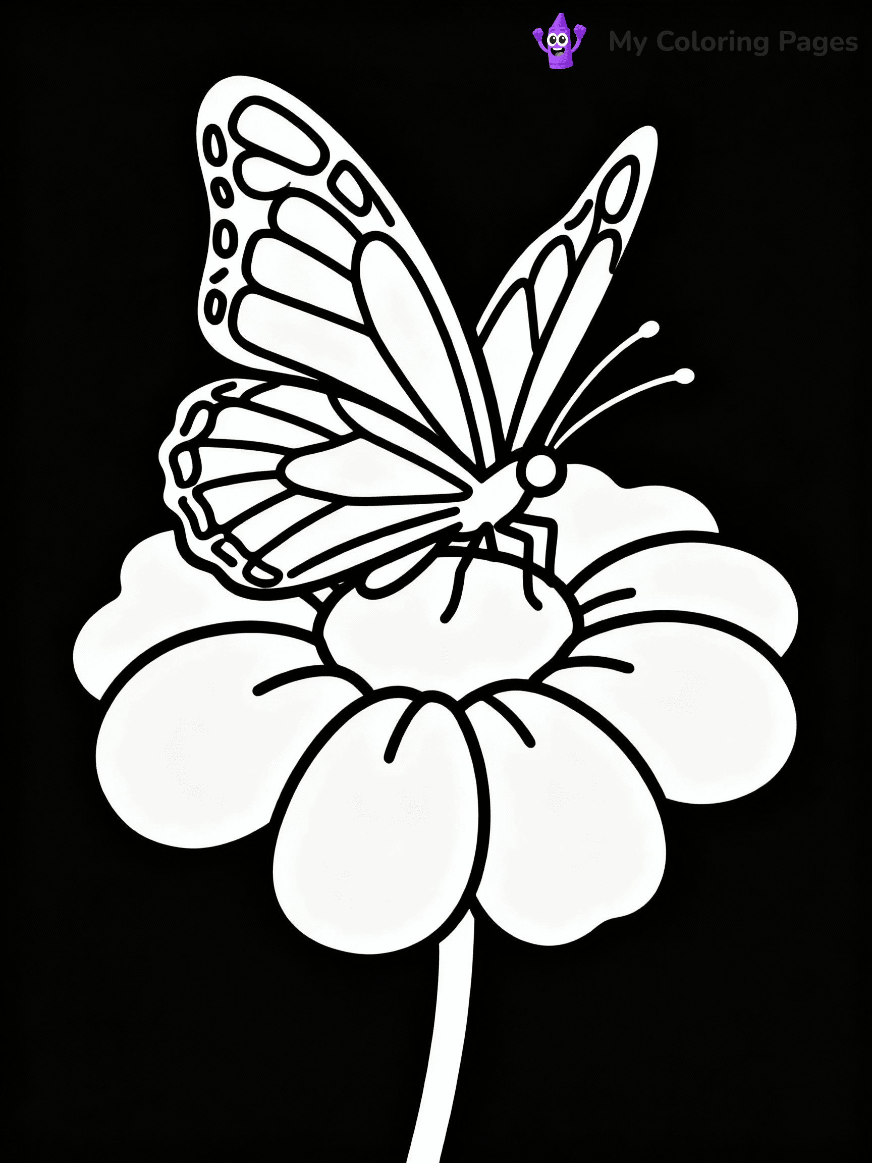 ⚠️ CRITICAL REQUIREMENT - ABSOLUTE BLACK AND WHITE ONLY ⚠️
This MUST be a BLACK AND WHITE line drawing ONLY. NO COLORS whatsoever.
- ONLY pure black lines (#000000) on pure white background (#FFFFFF)
- ABSOLUTELY NO colors, NO shading, NO gradients, NO grayscale
- If there are ANY colors in the output, the image is REJECTED
- This is a COLORING PAGE - meant to be COLORED IN by children
- The output must be UNCOLORED line art ready for coloring
⚠️ SUBJECT TO DRAW: Realistic butterfly perched on a flower, intricate wing patterns, soft petals surrounding, lifelike proportions
(REMEMBER: Output must be BLACK AND WHITE line art only, NOT colored!)
# COLORING PAGE: BLACK OUTLINES ONLY - WHITE BACKGROUND MANDATORY
Create a **coloring book page** using EXACTLY two values: black lines, white space.
## NON-NEGOTIABLE BINARY RULES
- **ONLY #000000 (black) and #FFFFFF (white)** - NO other values exist
- **EVERY PIXEL = BLACK OR WHITE** - no gray/shading/antialiasing
- **WHITE BACKGROUND MANDATORY** - entire canvas stays white
- **ALL SHAPES HOLLOW** - everything is empty outlines waiting to be colored
- **FORBIDDEN:** fills, shading, gradients, patterns, textures, colors
- **NO SOLID REGIONS** - if it's not a thin line, it's wrong
## Universal Line Standards
- Black outlines ONLY - thin, uniform weight
- Every shape completely empty inside
- Closed contours suitable for coloring
- Simple flat illustration - zero depth/3D/realism
- **Style:** Whimsical Doodle Art Alley - rounded, friendly outlines (unless specified)
## Everything = Outline Only
- Characters/animals: hollow shapes
- Objects/clothing: empty contours
- Backgrounds/scenery: line work only
- Natural elements: outlined forms
- Dark/night areas: don't exist (use outlined symbols)
- Textures/patterns: convert to simple lines
## The Test
Can a child color EVERY white space with crayons? If any area is pre-filled/shaded/gray or colored in, it FAILS. Every shape must be waiting to receive color.
**FINAL OUTPUT**: Binary coloring page. Black lines define shapes. White spaces ready for coloring. Nothing else exists. No exceptions. Print-ready.
⚠️ FINAL REMINDER: Draw the subject "Realistic butterfly perched on a flower, intricate wing patterns, soft petals surrounding, lifelike proportions" as BLACK AND WHITE line art. Zero colors in output.
