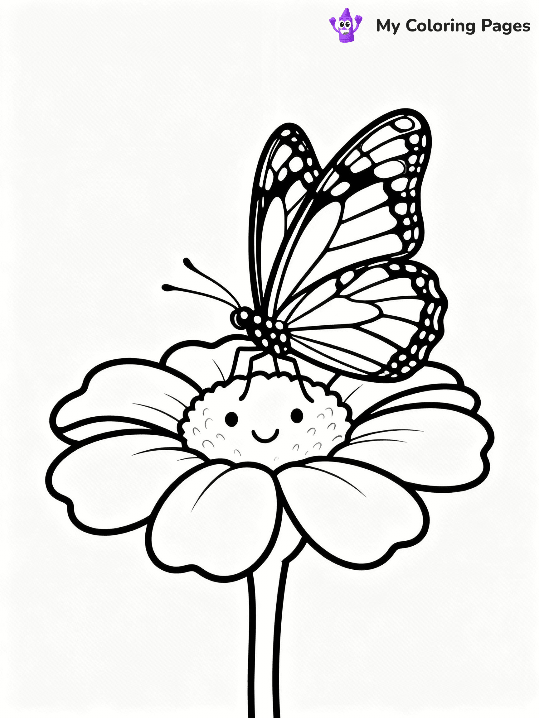 ⚠️ CRITICAL REQUIREMENT - ABSOLUTE BLACK AND WHITE ONLY ⚠️
This MUST be a BLACK AND WHITE line drawing ONLY. NO COLORS whatsoever.
- ONLY pure black lines (#000000) on pure white background (#FFFFFF)
- ABSOLUTELY NO colors, NO shading, NO gradients, NO grayscale
- If there are ANY colors in the output, the image is REJECTED
- This is a COLORING PAGE - meant to be COLORED IN by children
- The output must be UNCOLORED line art ready for coloring
⚠️ SUBJECT TO DRAW: Realistic butterfly perched on a flower, intricate wing patterns, soft petals surrounding, lifelike proportions
(REMEMBER: Output must be BLACK AND WHITE line art only, NOT colored!)
# COLORING PAGE: BLACK OUTLINES ONLY - WHITE BACKGROUND MANDATORY
Create a **coloring book page** using EXACTLY two values: black lines, white space.
## NON-NEGOTIABLE BINARY RULES
- **ONLY #000000 (black) and #FFFFFF (white)** - NO other values exist
- **EVERY PIXEL = BLACK OR WHITE** - no gray/shading/antialiasing
- **WHITE BACKGROUND MANDATORY** - entire canvas stays white
- **ALL SHAPES HOLLOW** - everything is empty outlines waiting to be colored
- **FORBIDDEN:** fills, shading, gradients, patterns, textures, colors
- **NO SOLID REGIONS** - if it's not a thin line, it's wrong
## Universal Line Standards
- Black outlines ONLY - thin, uniform weight
- Every shape completely empty inside
- Closed contours suitable for coloring
- Simple flat illustration - zero depth/3D/realism
- **Style:** Whimsical Doodle Art Alley - rounded, friendly outlines (unless specified)
## Everything = Outline Only
- Characters/animals: hollow shapes
- Objects/clothing: empty contours
- Backgrounds/scenery: line work only
- Natural elements: outlined forms
- Dark/night areas: don't exist (use outlined symbols)
- Textures/patterns: convert to simple lines
## The Test
Can a child color EVERY white space with crayons? If any area is pre-filled/shaded/gray or colored in, it FAILS. Every shape must be waiting to receive color.
**FINAL OUTPUT**: Binary coloring page. Black lines define shapes. White spaces ready for coloring. Nothing else exists. No exceptions. Print-ready.
⚠️ FINAL REMINDER: Draw the subject "Realistic butterfly perched on a flower, intricate wing patterns, soft petals surrounding, lifelike proportions" as BLACK AND WHITE line art. Zero colors in output.