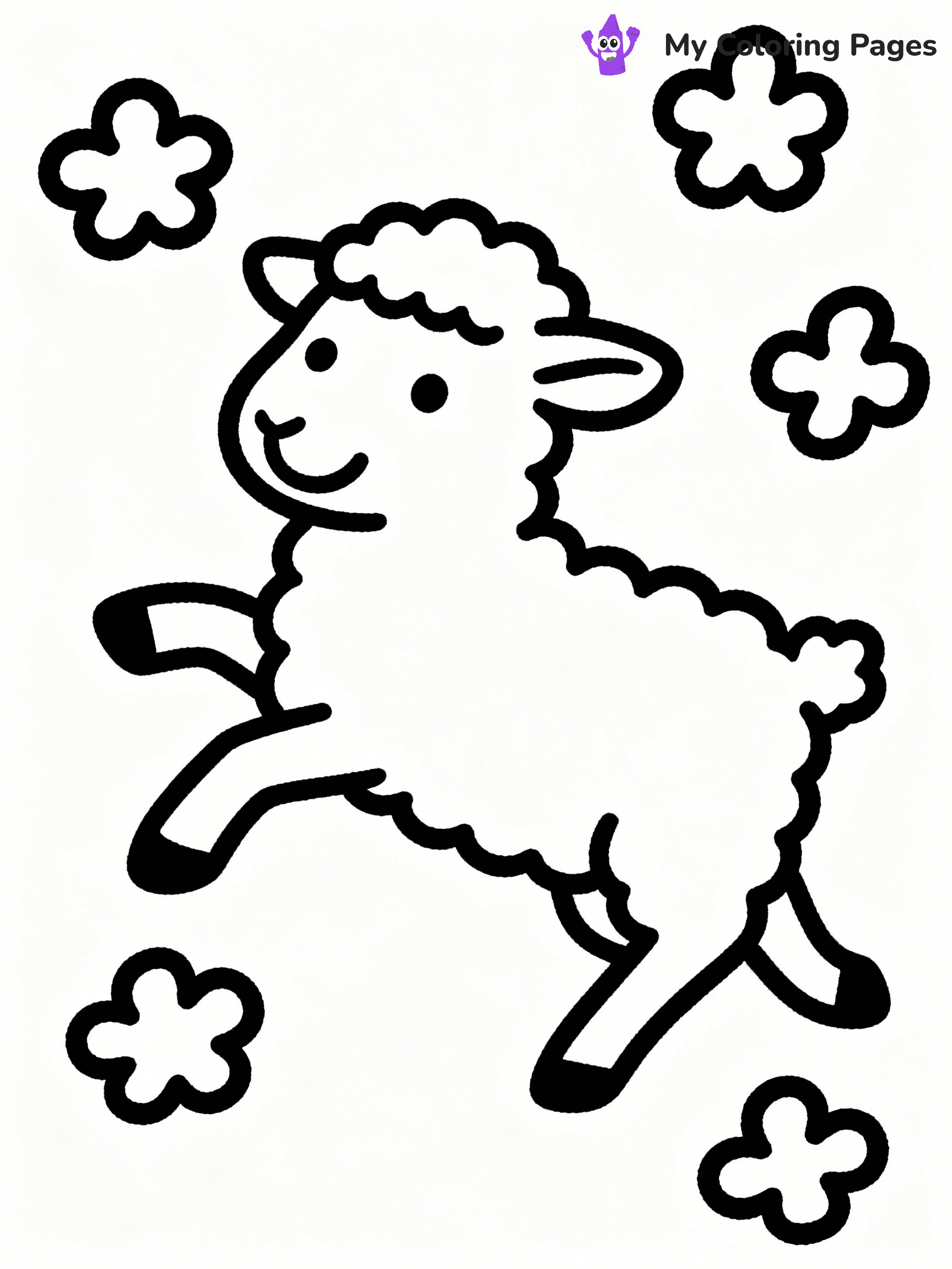 ⚠️ CRITICAL REQUIREMENT - ABSOLUTE BLACK AND WHITE ONLY ⚠️
This MUST be a BLACK AND WHITE line drawing ONLY. NO COLORS whatsoever.
- ONLY pure black lines (#000000) on pure white background (#FFFFFF)
- ABSOLUTELY NO colors, NO shading, NO gradients, NO grayscale
- If there are ANY colors in the output, the image is REJECTED
- This is a COLORING PAGE - meant to be COLORED IN by children
- The output must be UNCOLORED line art ready for coloring
⚠️ SUBJECT TO DRAW: Playful lamb frolicking in a meadow, fluffy wool texture, flowers blooming around, joyful pose
(REMEMBER: Output must be BLACK AND WHITE line art only, NOT colored!)
# COLORING PAGE: BLACK OUTLINES ONLY - WHITE BACKGROUND MANDATORY
Create a **coloring book page** using EXACTLY two values: black lines, white space.
## NON-NEGOTIABLE BINARY RULES
- **ONLY #000000 (black) and #FFFFFF (white)** - NO other values exist
- **EVERY PIXEL = BLACK OR WHITE** - no gray/shading/antialiasing
- **WHITE BACKGROUND MANDATORY** - entire canvas stays white
- **ALL SHAPES HOLLOW** - everything is empty outlines waiting to be colored
- **FORBIDDEN:** fills, shading, gradients, patterns, textures, colors
- **NO SOLID REGIONS** - if it's not a thin line, it's wrong
## Universal Line Standards
- Black outlines ONLY - thin, uniform weight
- Every shape completely empty inside
- Closed contours suitable for coloring
- Simple flat illustration - zero depth/3D/realism
- **Style:** Whimsical Doodle Art Alley - rounded, friendly outlines (unless specified)
## Everything = Outline Only
- Characters/animals: hollow shapes
- Objects/clothing: empty contours
- Backgrounds/scenery: line work only
- Natural elements: outlined forms
- Dark/night areas: don't exist (use outlined symbols)
- Textures/patterns: convert to simple lines
## The Test
Can a child color EVERY white space with crayons? If any area is pre-filled/shaded/gray or colored in, it FAILS. Every shape must be waiting to receive color.
**FINAL OUTPUT**: Binary coloring page. Black lines define shapes. White spaces ready for coloring. Nothing else exists. No exceptions. Print-ready.
⚠️ FINAL REMINDER: Draw the subject "Playful lamb frolicking in a meadow, fluffy wool texture, flowers blooming around, joyful pose" as BLACK AND WHITE line art. Zero colors in output.