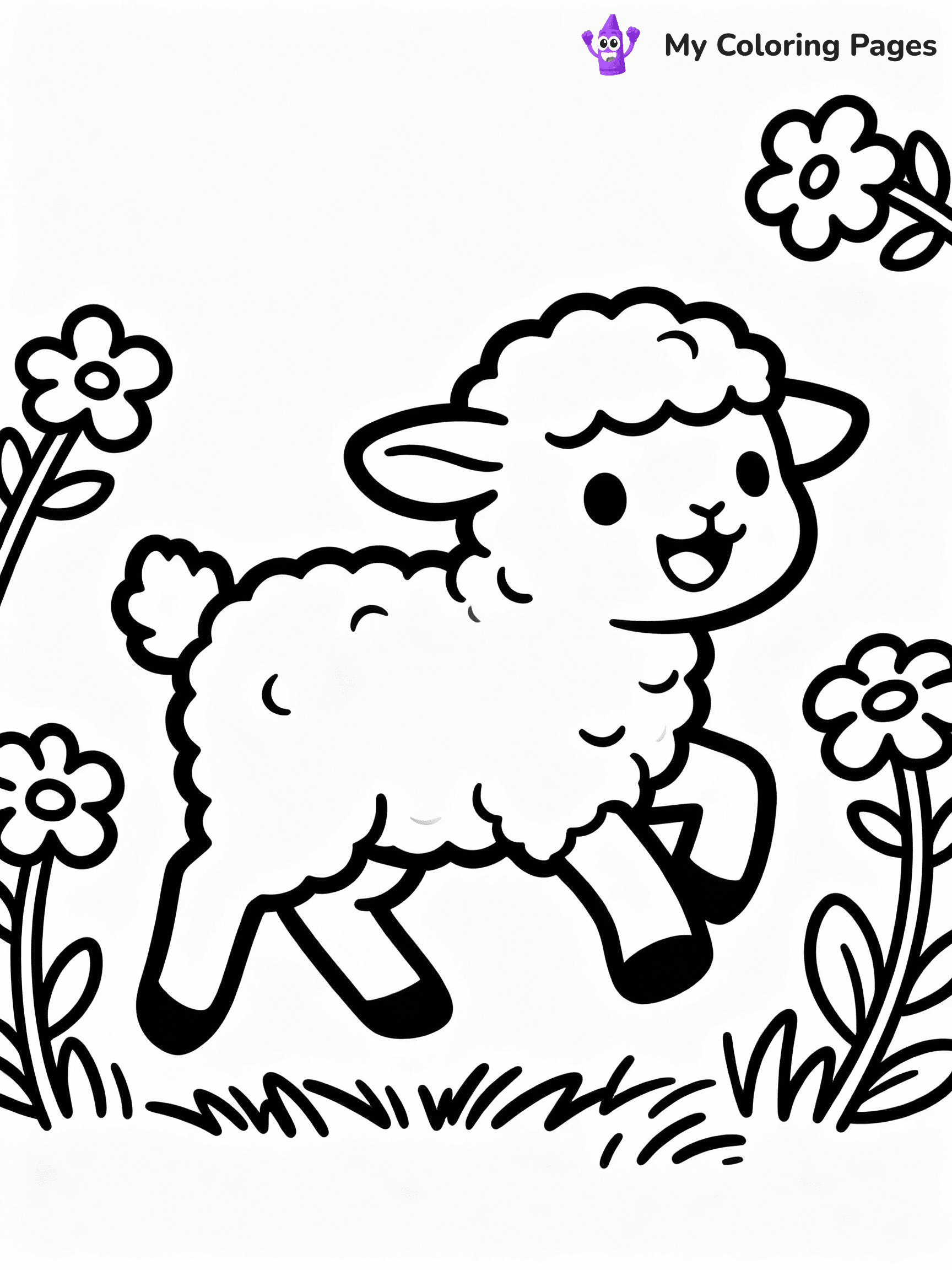 ⚠️ CRITICAL REQUIREMENT - ABSOLUTE BLACK AND WHITE ONLY ⚠️
This MUST be a BLACK AND WHITE line drawing ONLY. NO COLORS whatsoever.
- ONLY pure black lines (#000000) on pure white background (#FFFFFF)
- ABSOLUTELY NO colors, NO shading, NO gradients, NO grayscale
- If there are ANY colors in the output, the image is REJECTED
- This is a COLORING PAGE - meant to be COLORED IN by children
- The output must be UNCOLORED line art ready for coloring
⚠️ SUBJECT TO DRAW: Playful lamb frolicking in a meadow, fluffy wool texture, flowers blooming around, joyful pose
(REMEMBER: Output must be BLACK AND WHITE line art only, NOT colored!)
# COLORING PAGE: BLACK OUTLINES ONLY - WHITE BACKGROUND MANDATORY
Create a **coloring book page** using EXACTLY two values: black lines, white space.
## NON-NEGOTIABLE BINARY RULES
- **ONLY #000000 (black) and #FFFFFF (white)** - NO other values exist
- **EVERY PIXEL = BLACK OR WHITE** - no gray/shading/antialiasing
- **WHITE BACKGROUND MANDATORY** - entire canvas stays white
- **ALL SHAPES HOLLOW** - everything is empty outlines waiting to be colored
- **FORBIDDEN:** fills, shading, gradients, patterns, textures, colors
- **NO SOLID REGIONS** - if it's not a thin line, it's wrong
## Universal Line Standards
- Black outlines ONLY - thin, uniform weight
- Every shape completely empty inside
- Closed contours suitable for coloring
- Simple flat illustration - zero depth/3D/realism
- **Style:** Whimsical Doodle Art Alley - rounded, friendly outlines (unless specified)
## Everything = Outline Only
- Characters/animals: hollow shapes
- Objects/clothing: empty contours
- Backgrounds/scenery: line work only
- Natural elements: outlined forms
- Dark/night areas: don't exist (use outlined symbols)
- Textures/patterns: convert to simple lines
## The Test
Can a child color EVERY white space with crayons? If any area is pre-filled/shaded/gray or colored in, it FAILS. Every shape must be waiting to receive color.
**FINAL OUTPUT**: Binary coloring page. Black lines define shapes. White spaces ready for coloring. Nothing else exists. No exceptions. Print-ready.
⚠️ FINAL REMINDER: Draw the subject "Playful lamb frolicking in a meadow, fluffy wool texture, flowers blooming around, joyful pose" as BLACK AND WHITE line art. Zero colors in output.