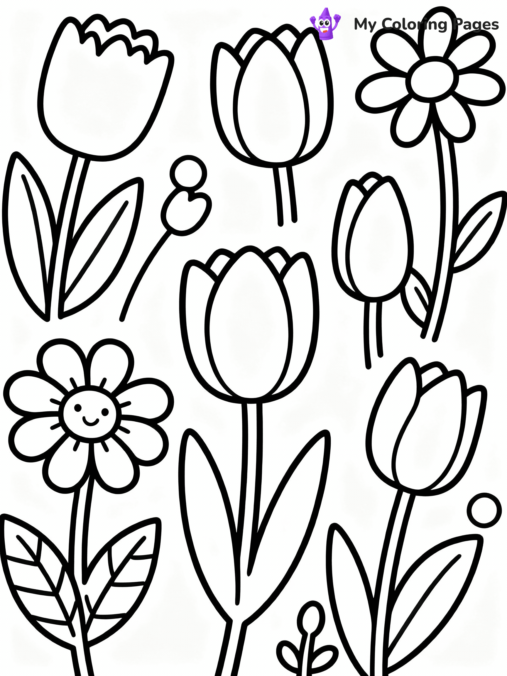 ⚠️ CRITICAL REQUIREMENT - ABSOLUTE BLACK AND WHITE ONLY ⚠️
This MUST be a BLACK AND WHITE line drawing ONLY. NO COLORS whatsoever.
- ONLY pure black lines (#000000) on pure white background (#FFFFFF)
- ABSOLUTELY NO colors, NO shading, NO gradients, NO grayscale
- If there are ANY colors in the output, the image is REJECTED
- This is a COLORING PAGE - meant to be COLORED IN by children
- The output must be UNCOLORED line art ready for coloring
⚠️ SUBJECT TO DRAW: spring flowers, tulips and daisies, outlined in a whimsical style, leaves detailed
(REMEMBER: Output must be BLACK AND WHITE line art only, NOT colored!)
# COLORING PAGE: BLACK OUTLINES ONLY - WHITE BACKGROUND MANDATORY
Create a **coloring book page** using EXACTLY two values: black lines, white space.
## NON-NEGOTIABLE BINARY RULES
- **ONLY #000000 (black) and #FFFFFF (white)** - NO other values exist
- **EVERY PIXEL = BLACK OR WHITE** - no gray/shading/antialiasing
- **WHITE BACKGROUND MANDATORY** - entire canvas stays white
- **ALL SHAPES HOLLOW** - everything is empty outlines waiting to be colored
- **FORBIDDEN:** fills, shading, gradients, patterns, textures, colors
- **NO SOLID REGIONS** - if it's not a thin line, it's wrong
## Universal Line Standards
- Black outlines ONLY - thin, uniform weight
- Every shape completely empty inside
- Closed contours suitable for coloring
- Simple flat illustration - zero depth/3D/realism
- **Style:** Whimsical Doodle Art Alley - rounded, friendly outlines (unless specified)
## Everything = Outline Only
- Characters/animals: hollow shapes
- Objects/clothing: empty contours
- Backgrounds/scenery: line work only
- Natural elements: outlined forms
- Dark/night areas: don't exist (use outlined symbols)
- Textures/patterns: convert to simple lines
## The Test
Can a child color EVERY white space with crayons? If any area is pre-filled/shaded/gray or colored in, it FAILS. Every shape must be waiting to receive color.
**FINAL OUTPUT**: Binary coloring page. Black lines define shapes. White spaces ready for coloring. Nothing else exists. No exceptions. Print-ready.
⚠️ FINAL REMINDER: Draw the subject "spring flowers, tulips and daisies, outlined in a whimsical style, leaves detailed" as BLACK AND WHITE line art. Zero colors in output.