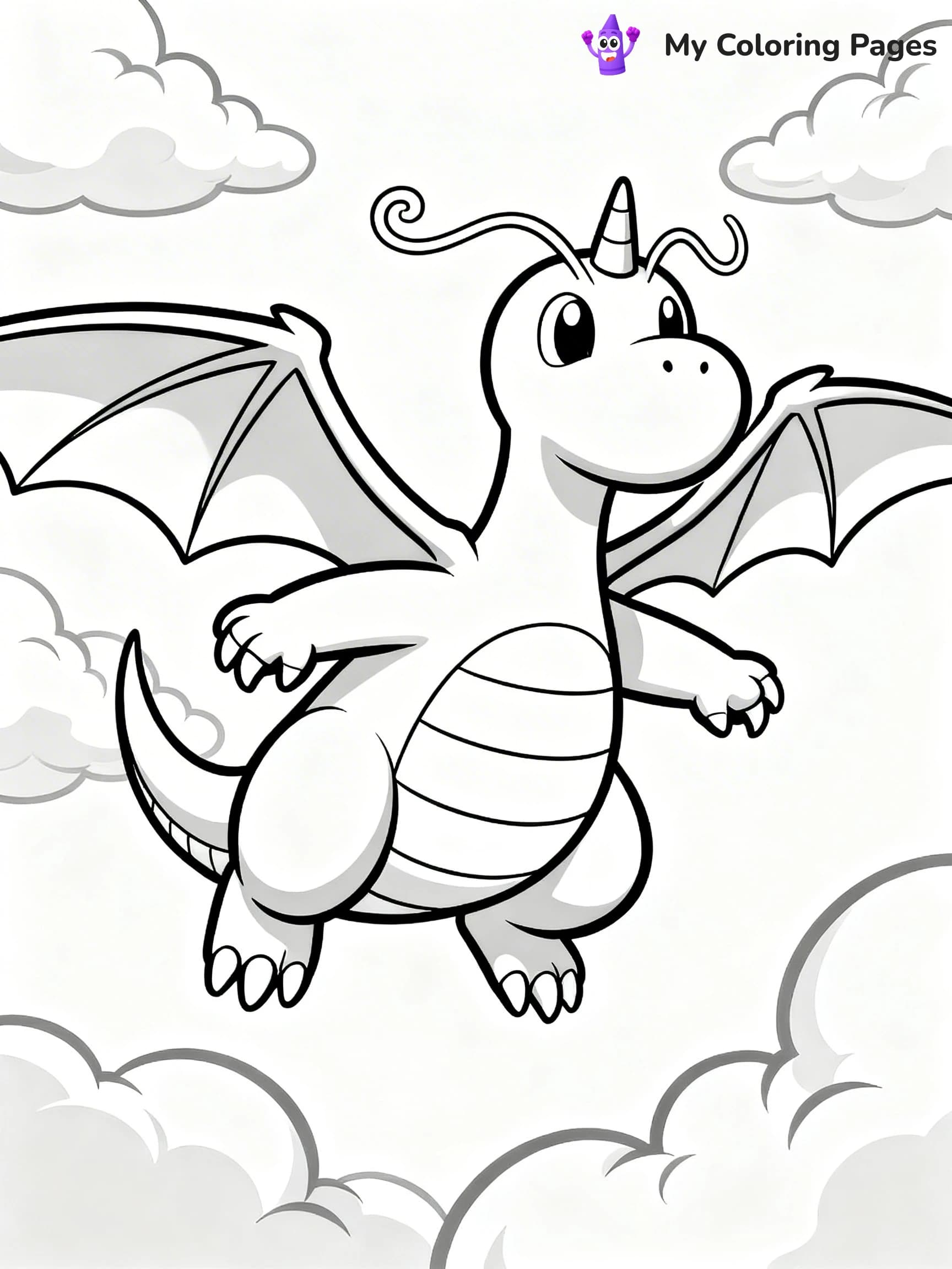 Dragonite Coloring Pages - 23