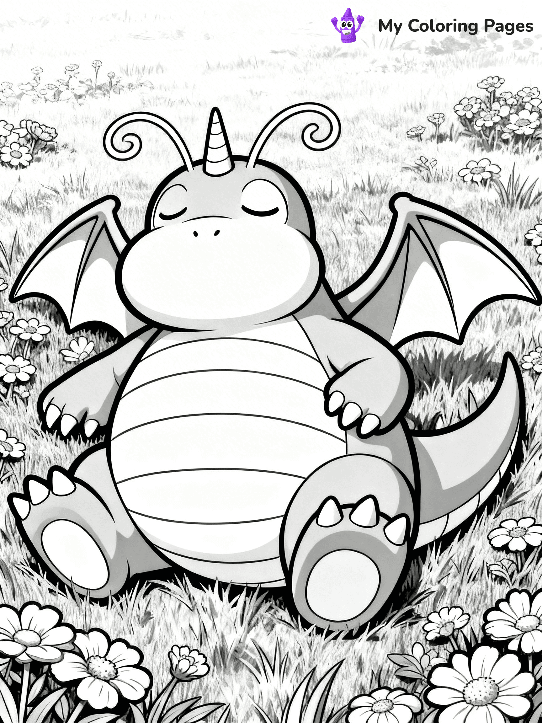 Dragonite Coloring Pages - 12