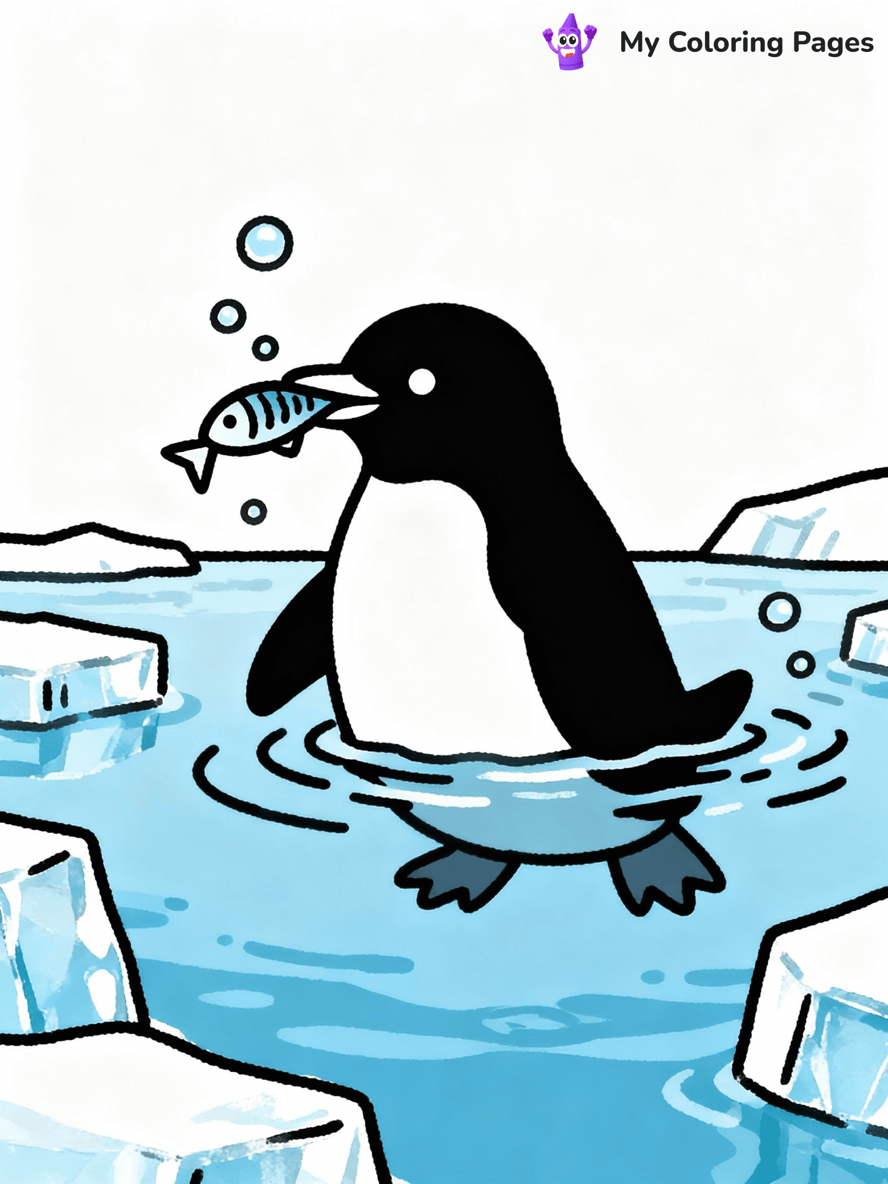 Penguin Coloring Pages - 19