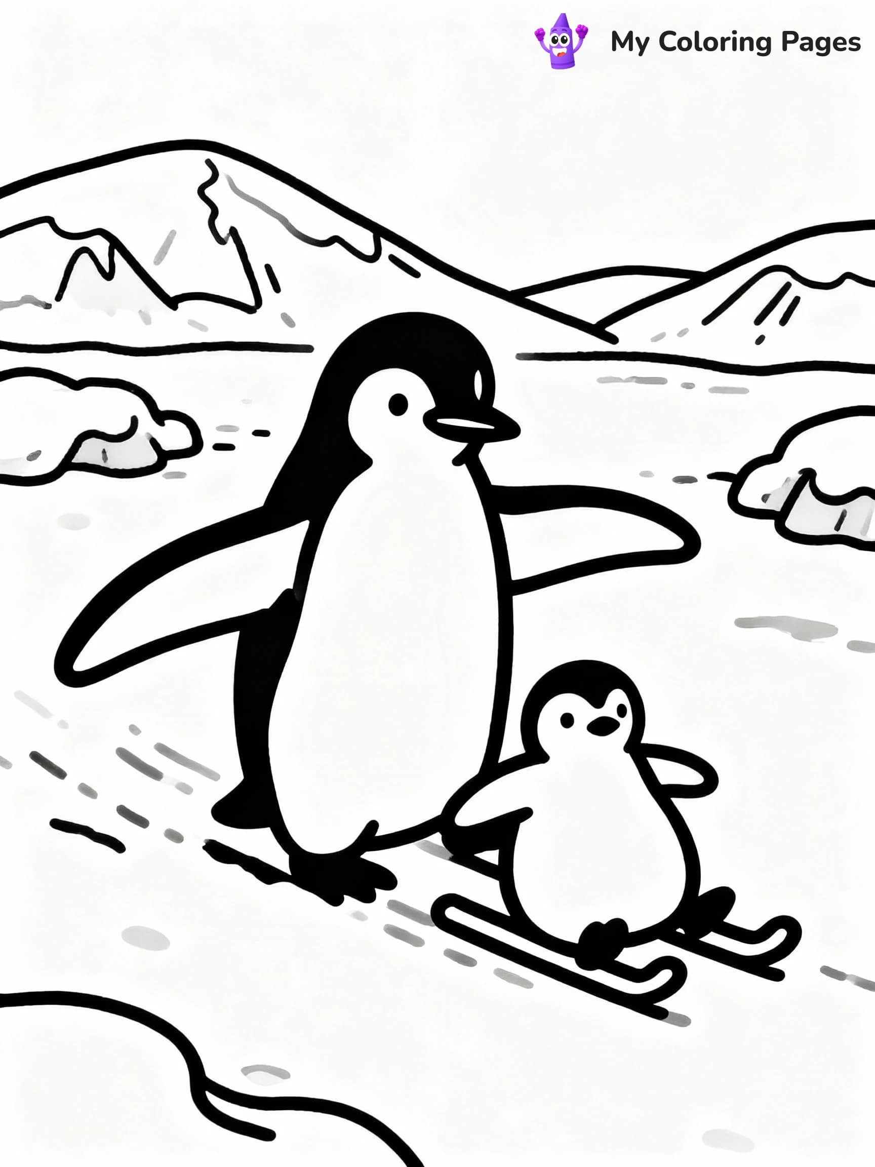Penguin Coloring Pages - 8