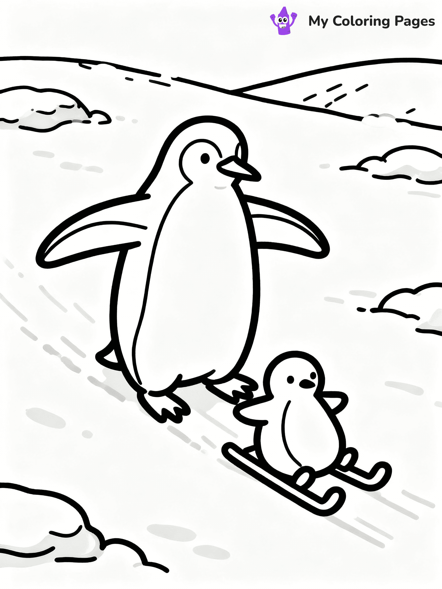 Penguin Coloring Pages - 7