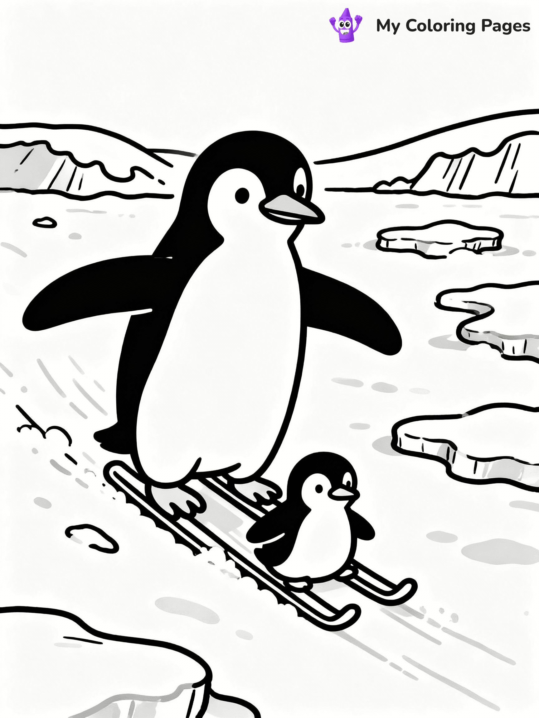 Penguin Coloring Pages - 6