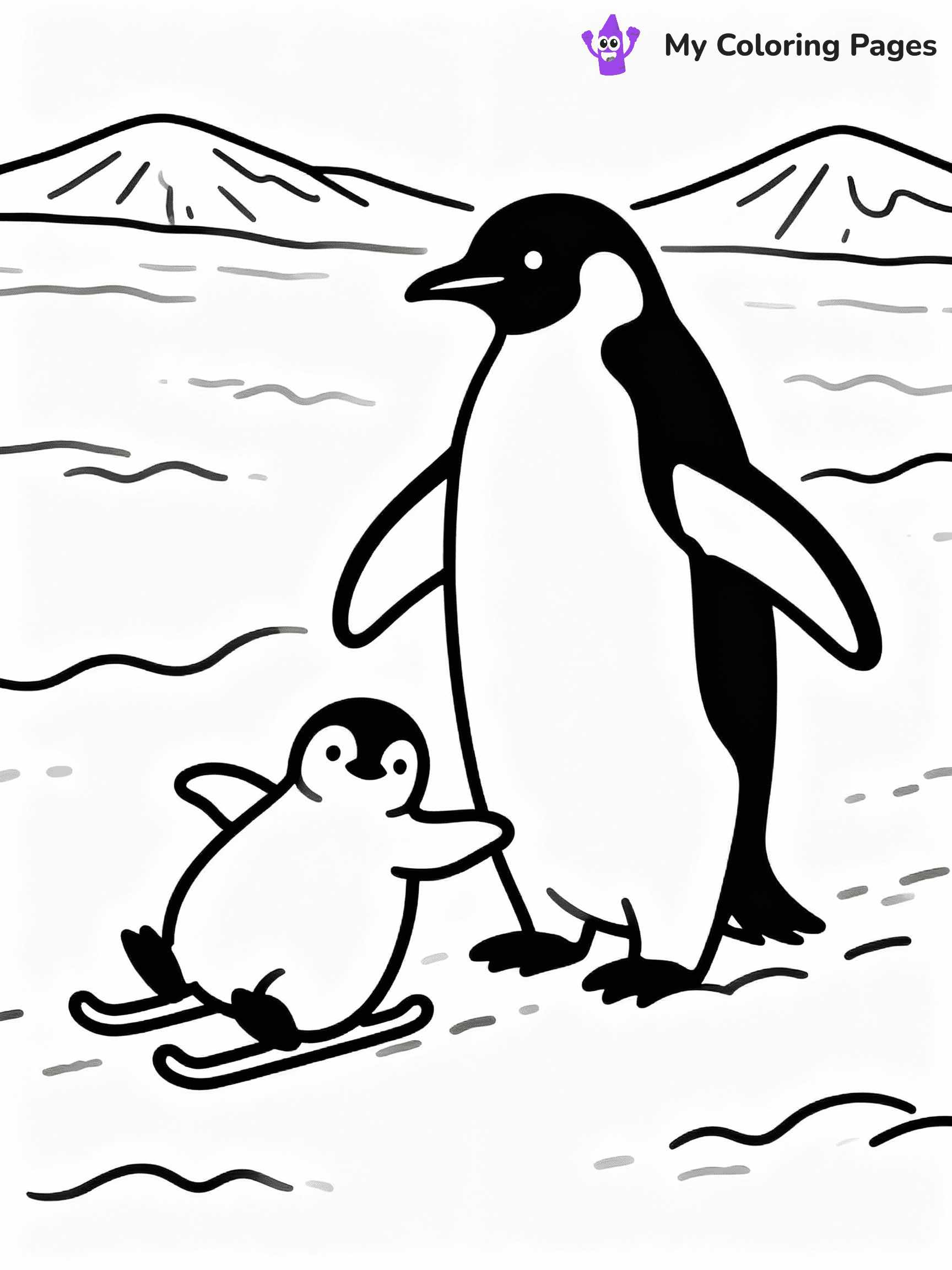 Penguin Coloring Pages - 4