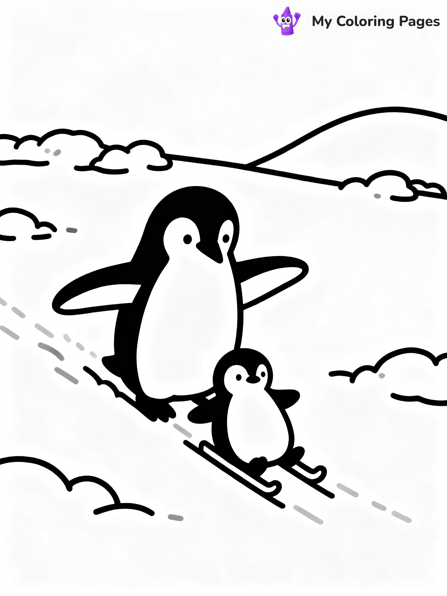 Penguin Coloring Pages - 2
