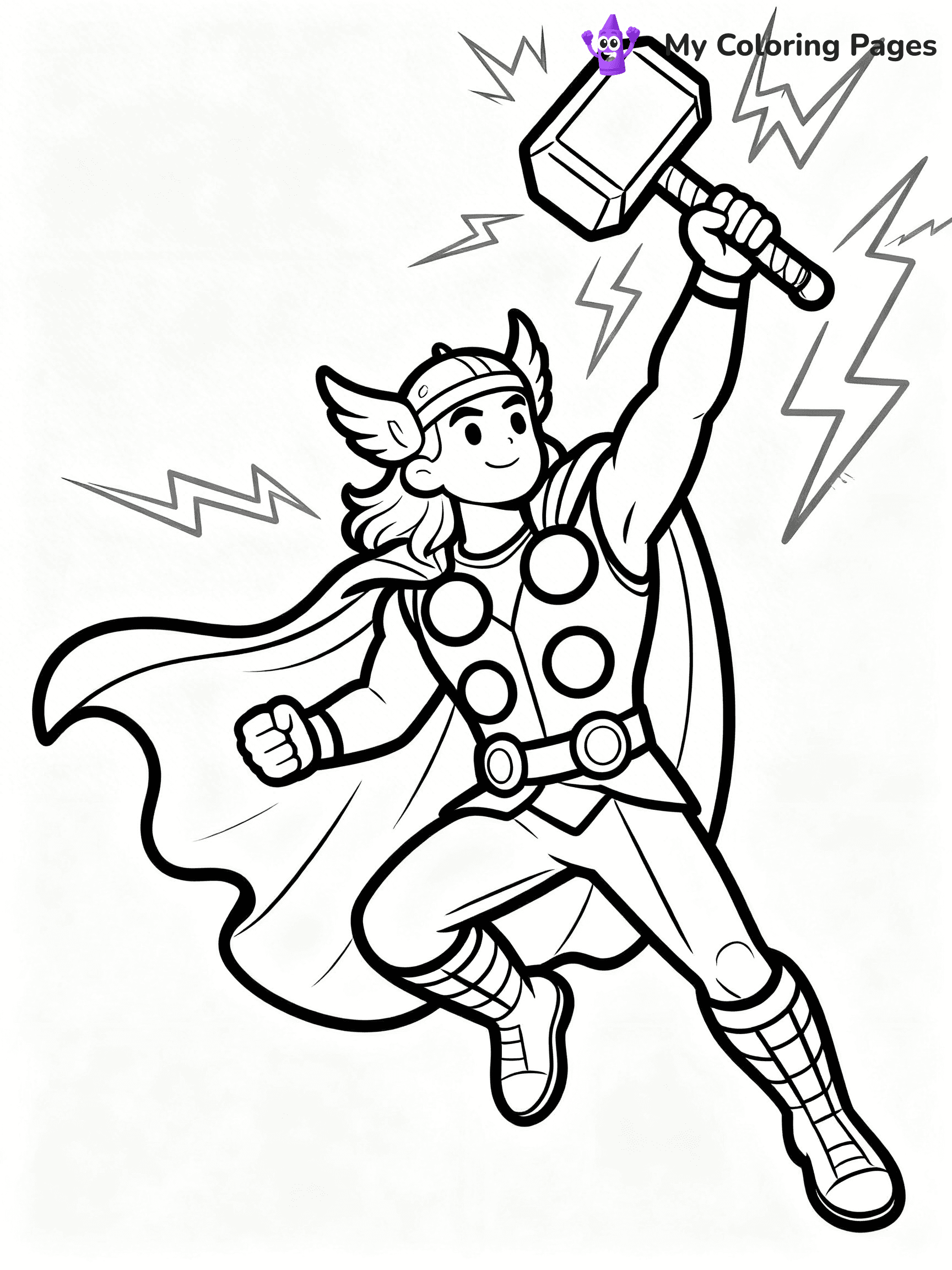 Easy Avengers Coloring Pages - 20
