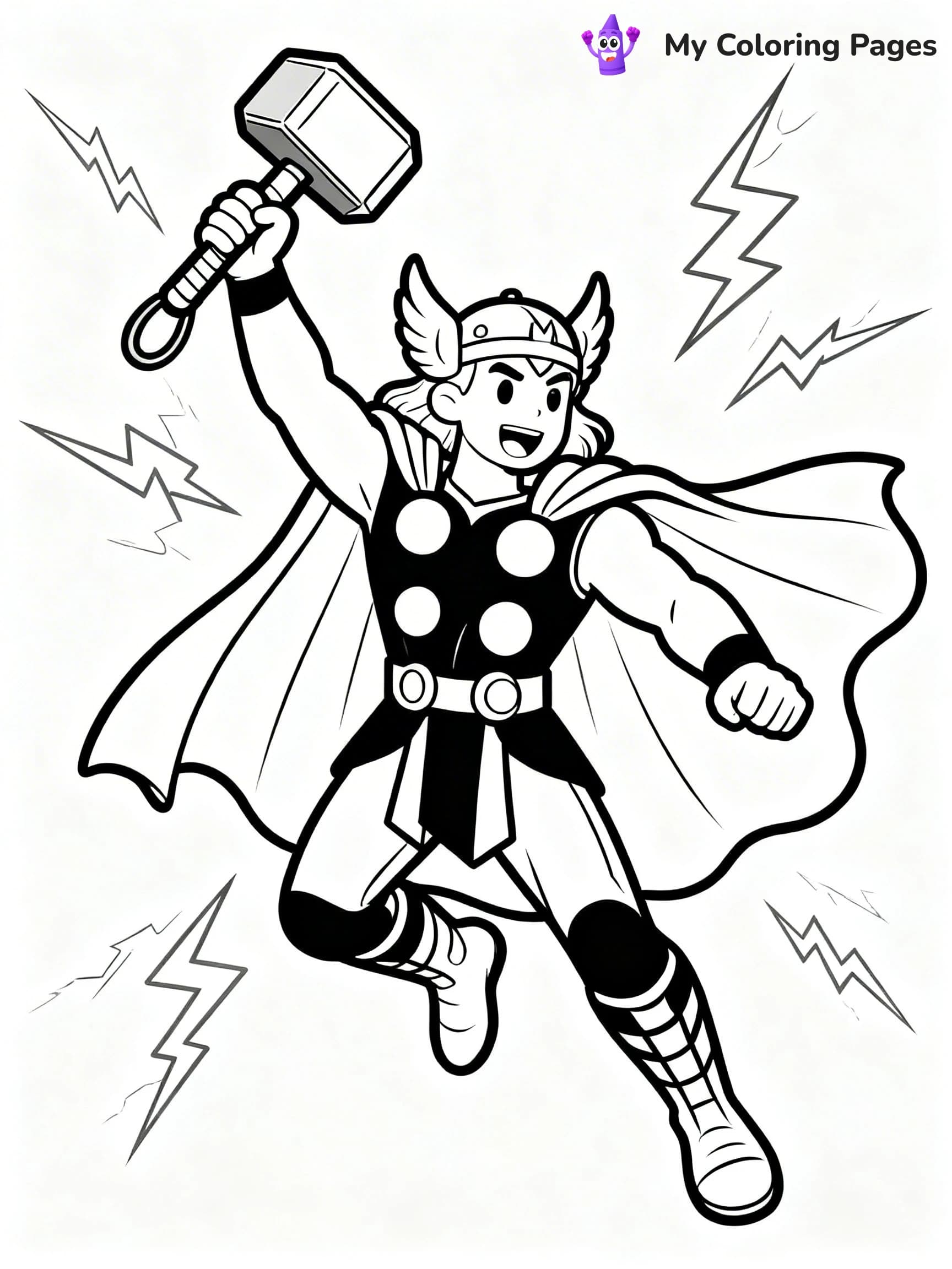 Easy Avengers Coloring Pages - 19