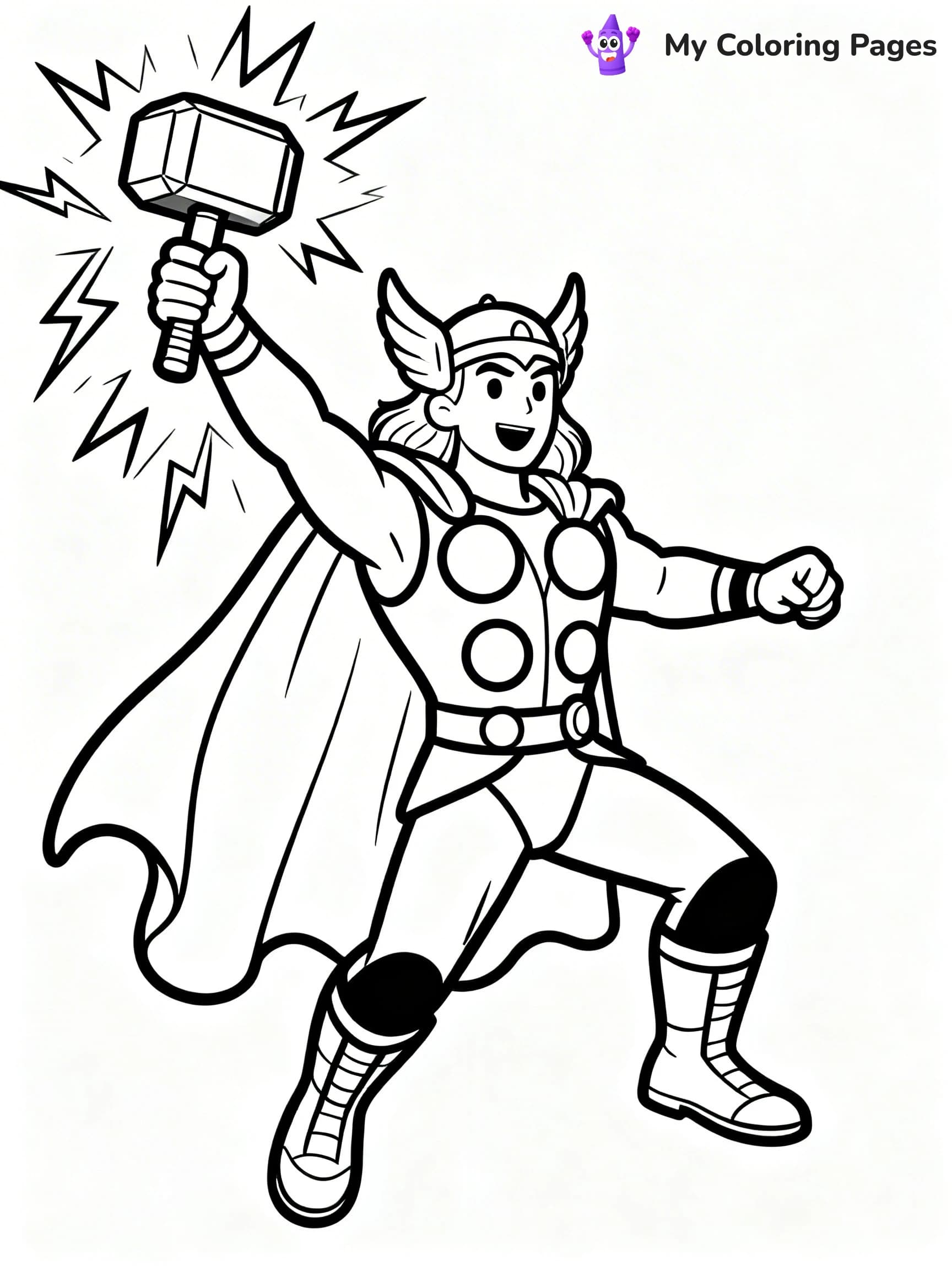 Easy Avengers Coloring Pages - 18