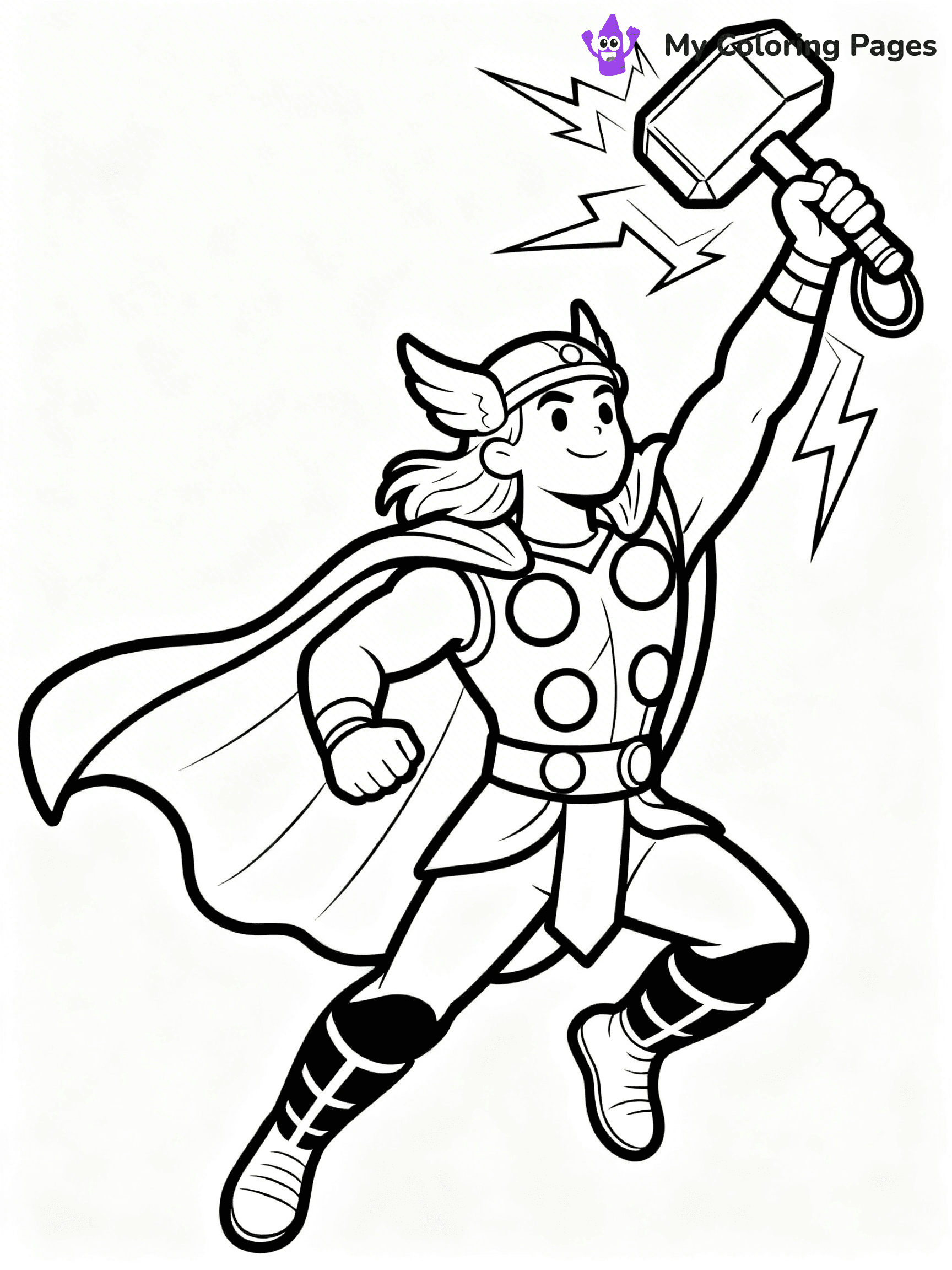 Easy Avengers Coloring Pages - 17