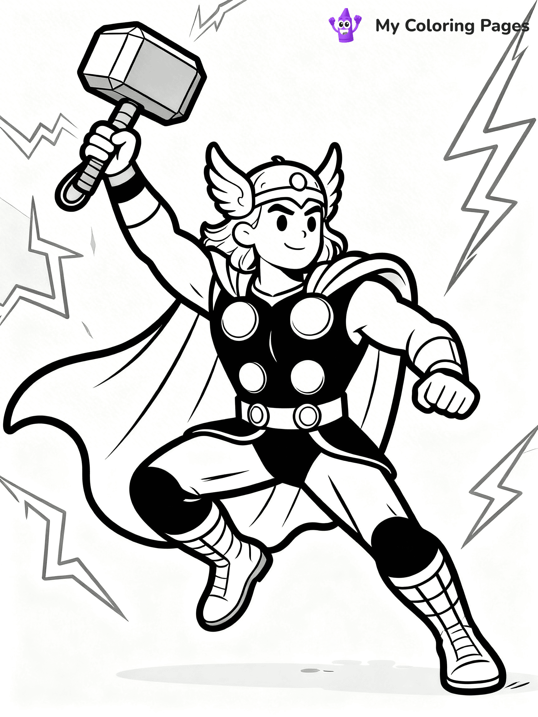 Easy Avengers Coloring Pages - 16
