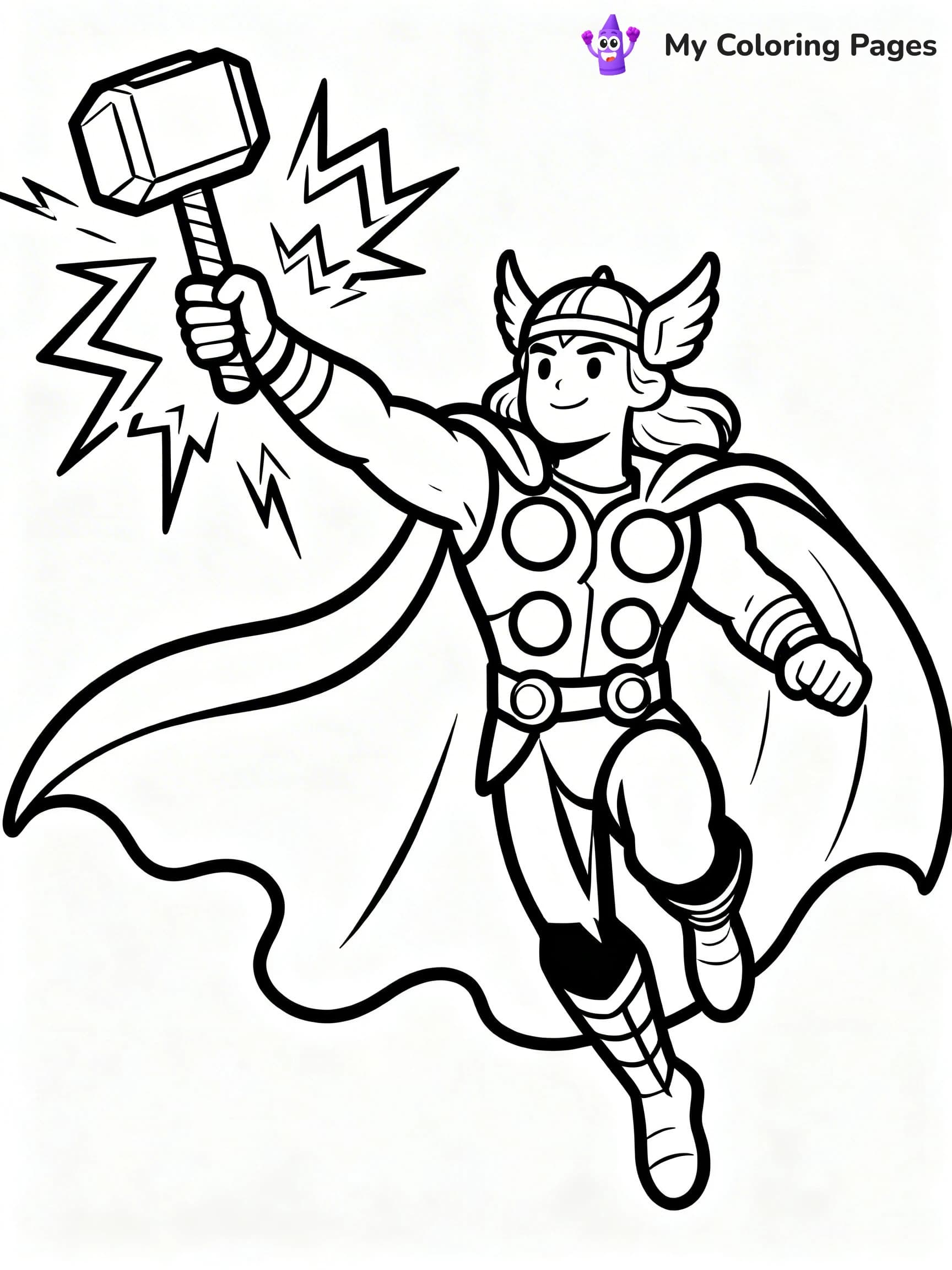 Easy Avengers Coloring Pages - 15