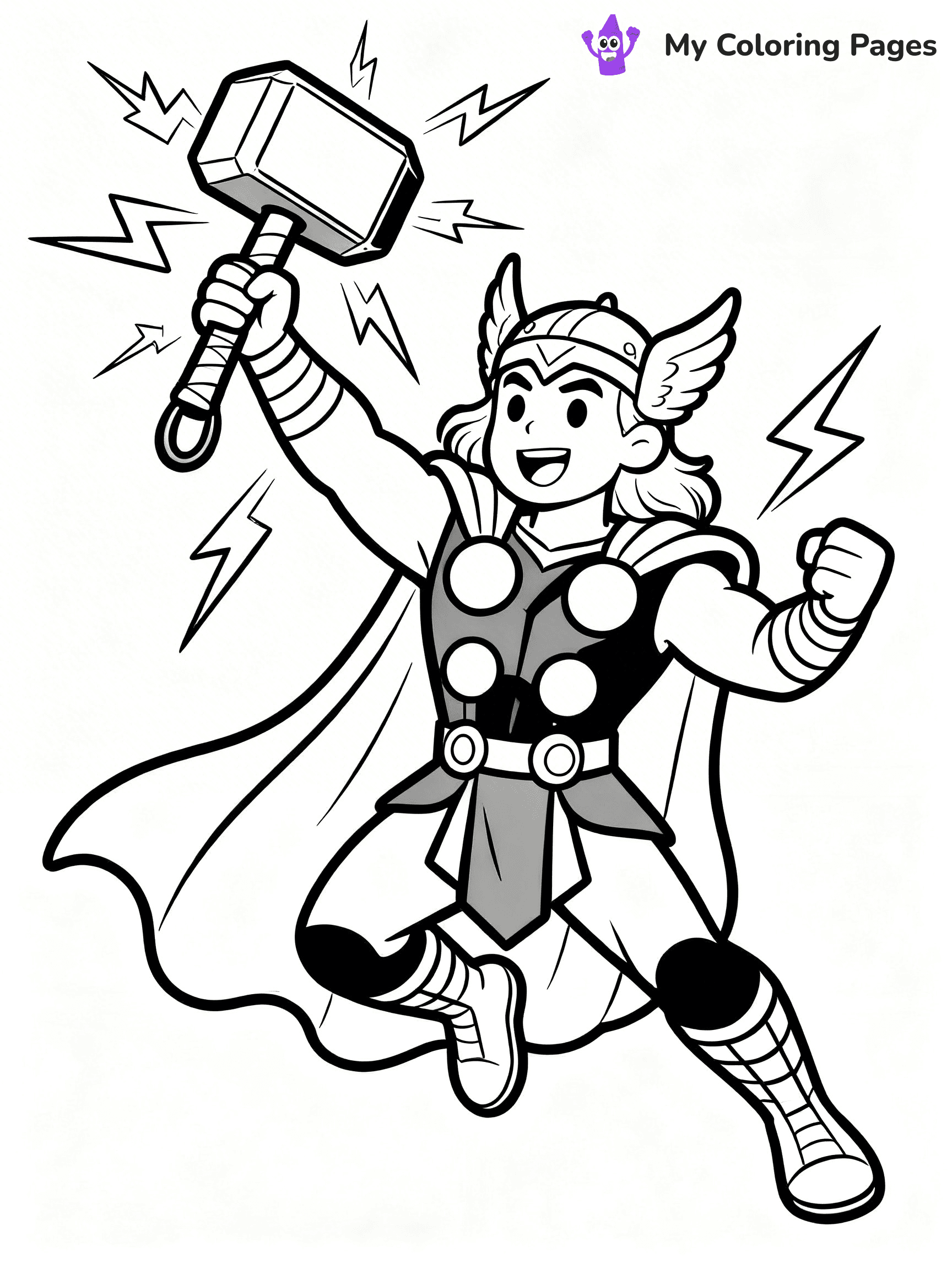Easy Avengers Coloring Pages - 14