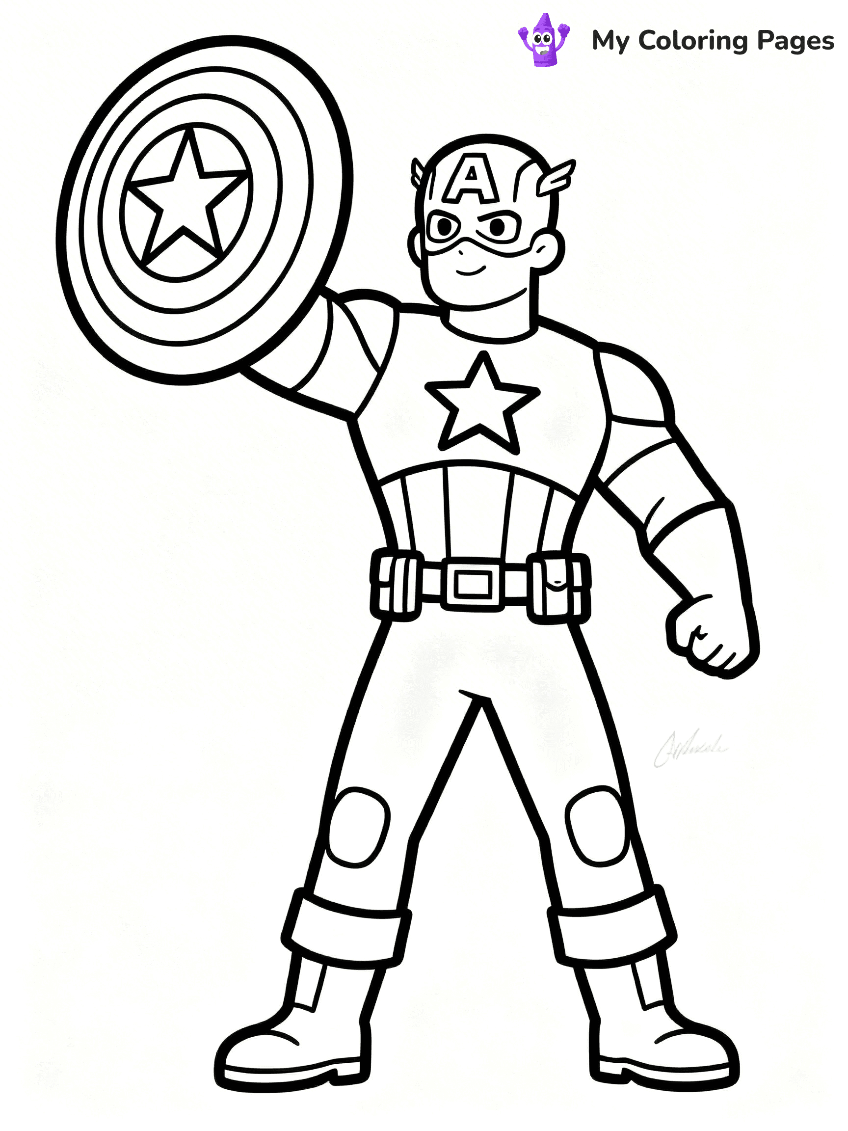 Easy Avengers Coloring Pages - 11
