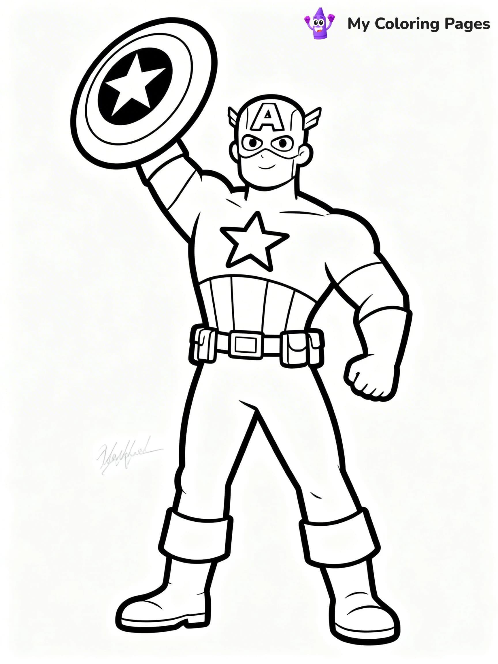 Easy Avengers Coloring Pages - 10