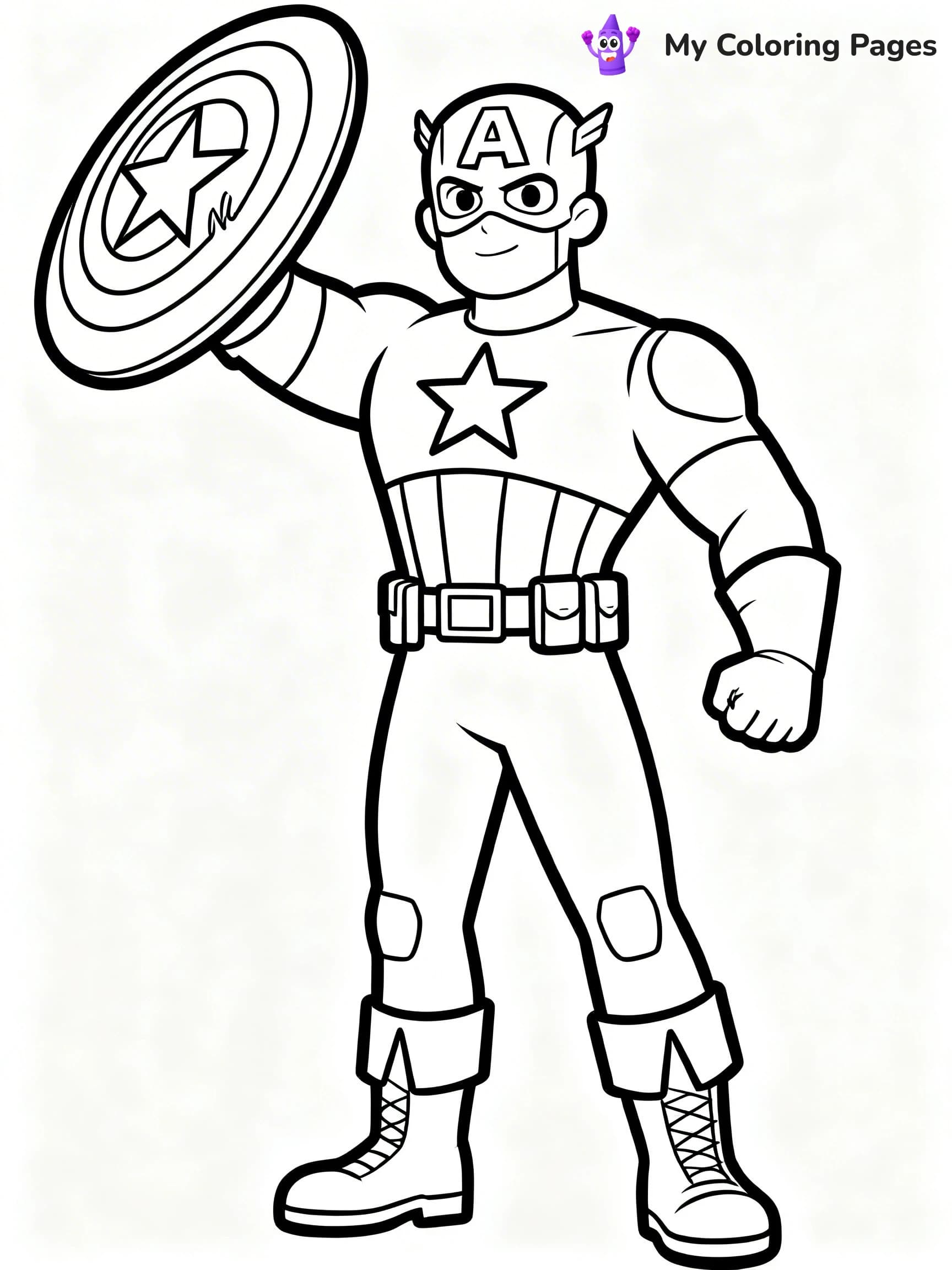Easy Avengers Coloring Pages - 8