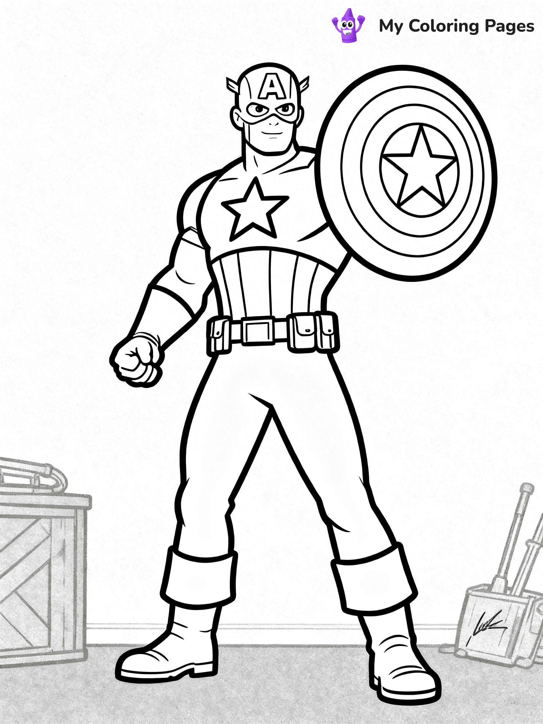 Easy Avengers Coloring Pages - 7