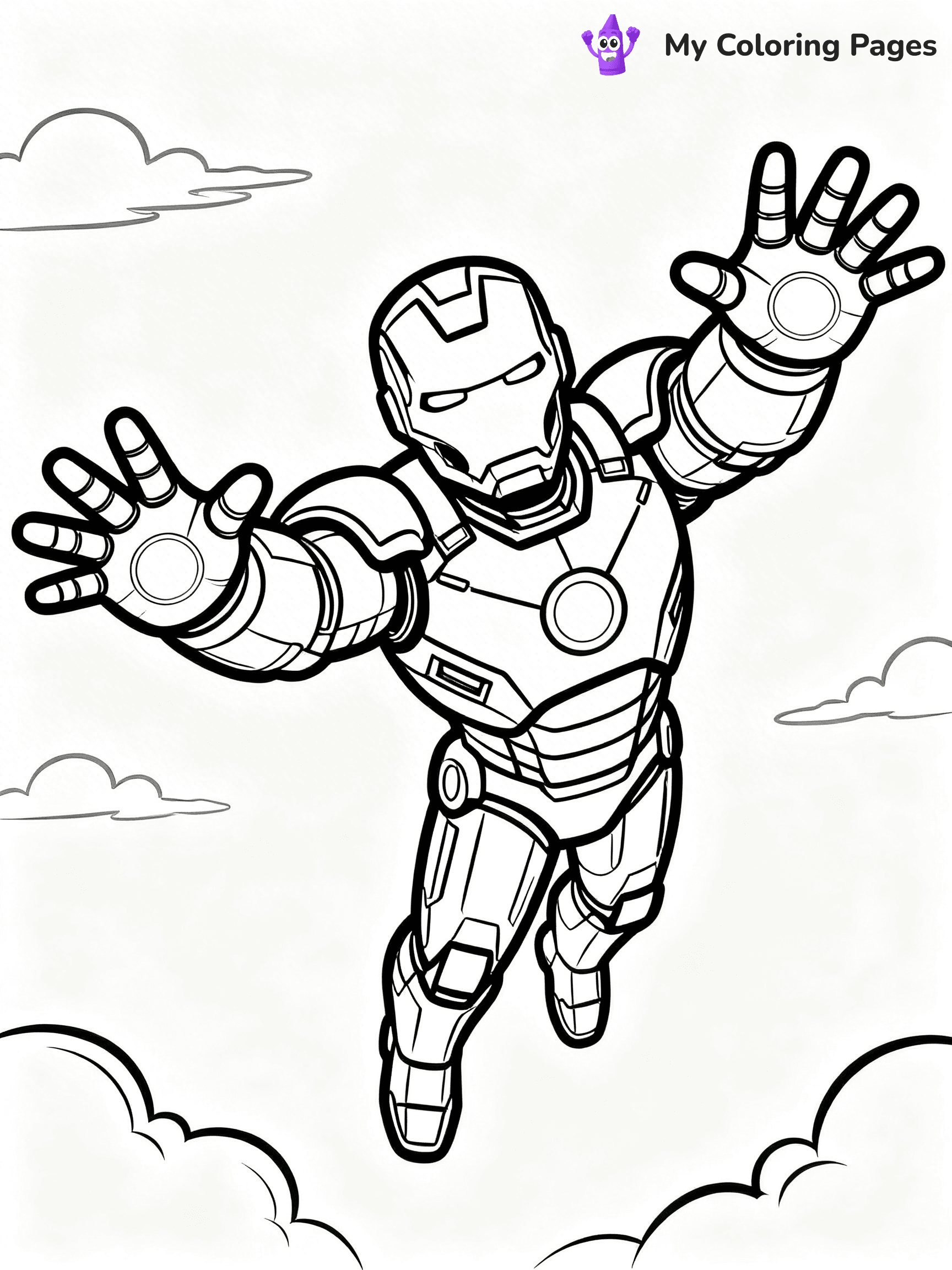 Easy Avengers Coloring Pages - 6
