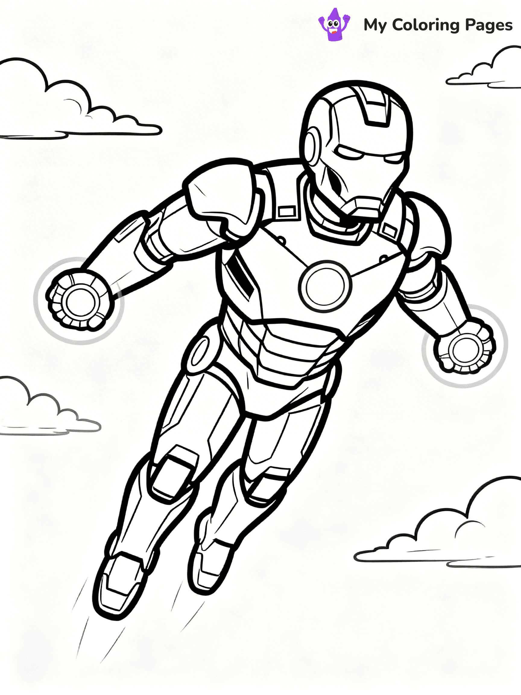 Easy Avengers Coloring Pages - 1