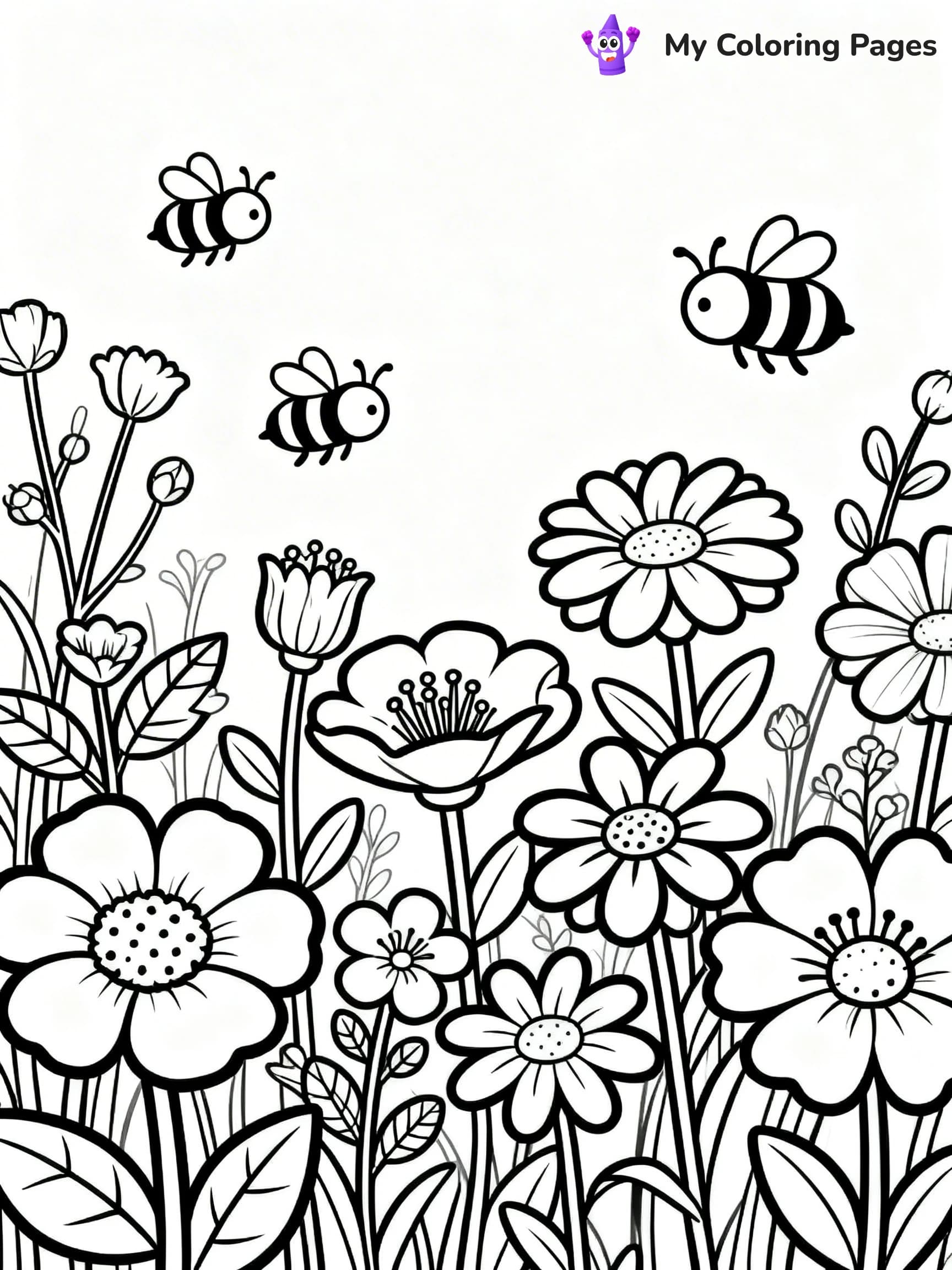 Wildflower Coloring Pages - 12