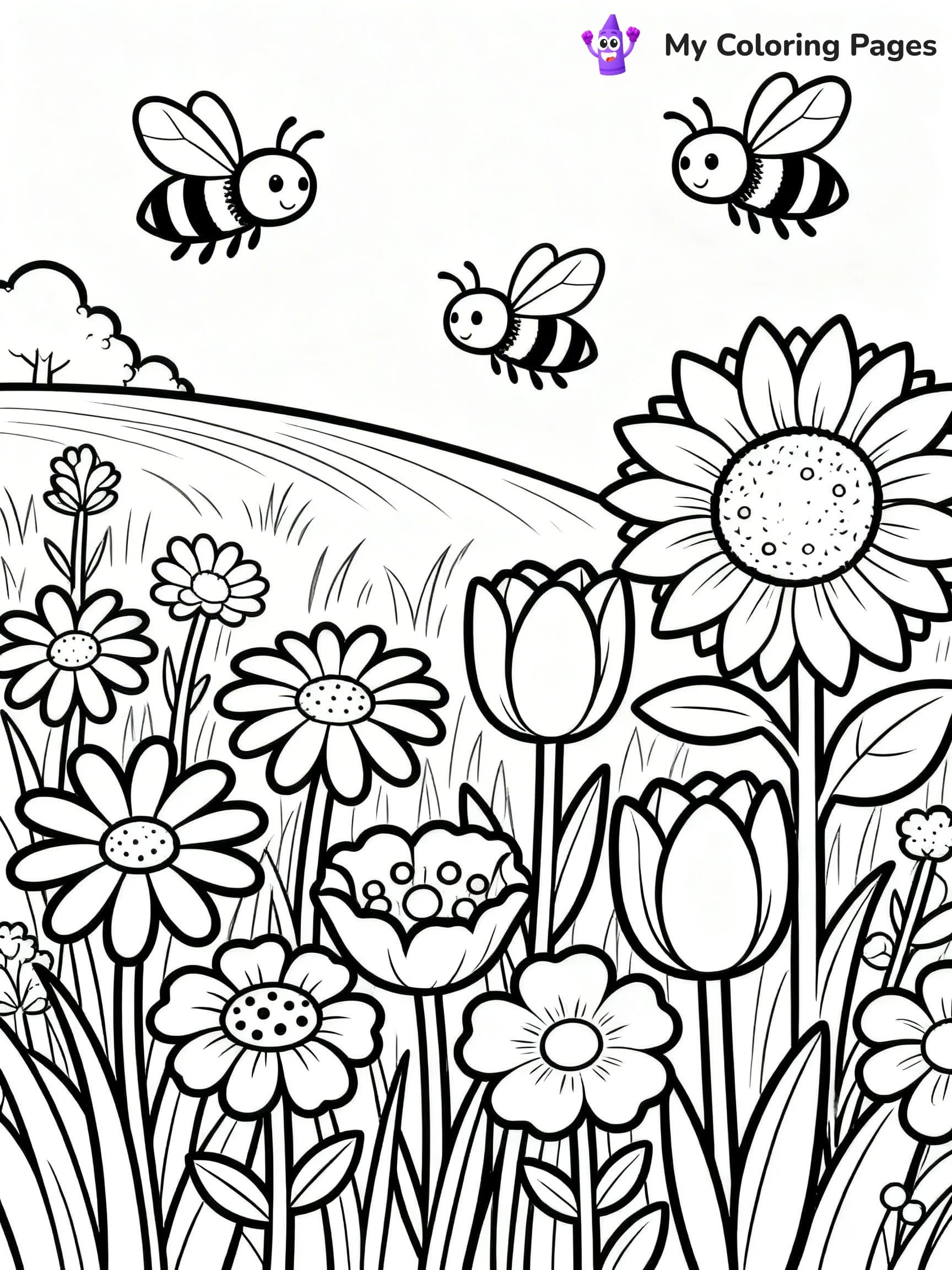 Wildflower Coloring Pages - 11