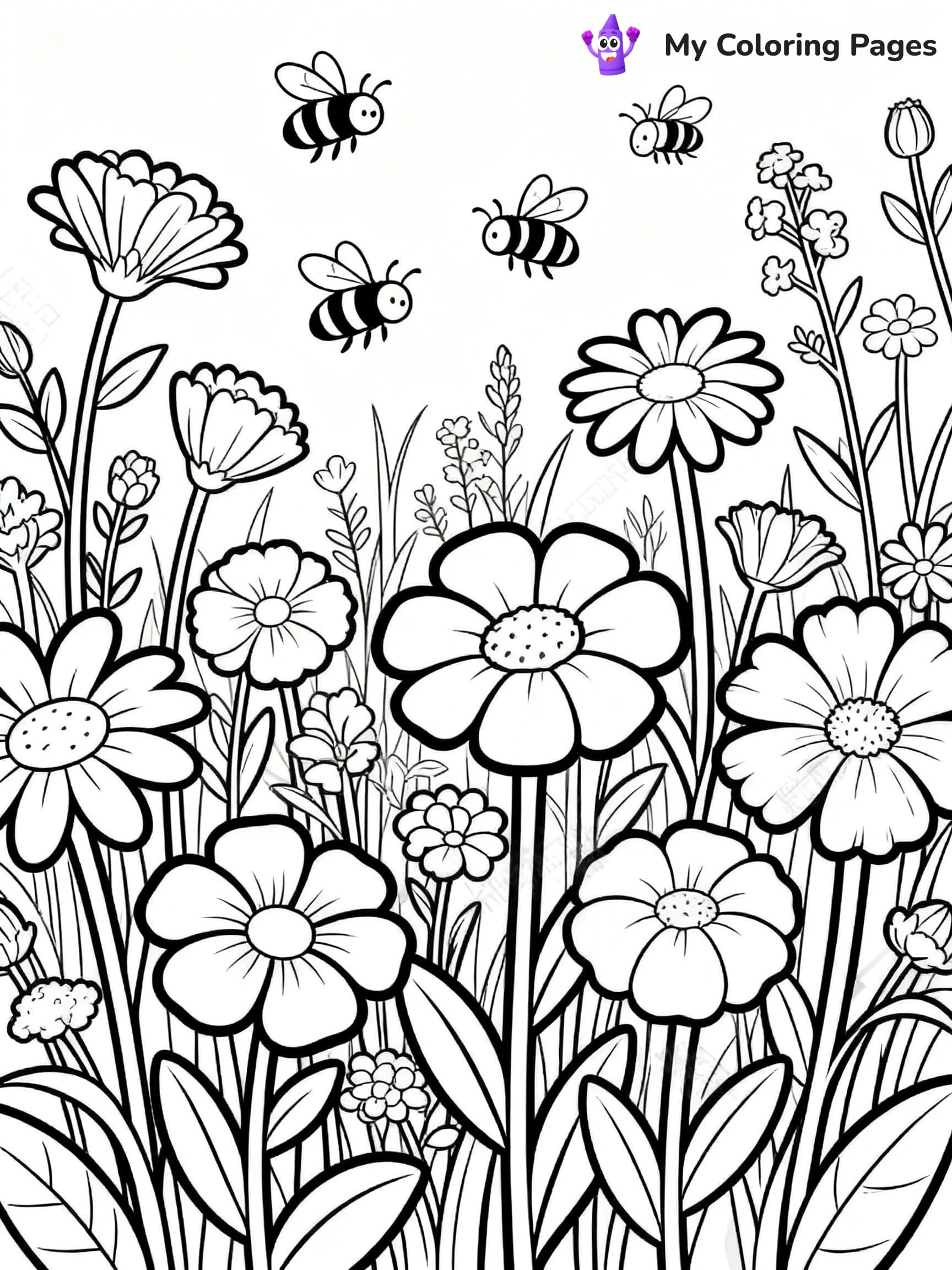 Wildflower Coloring Pages - 10