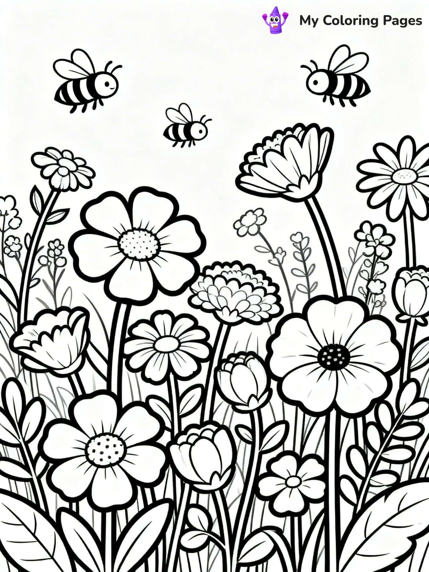 Wildflower Coloring Pages - 9
