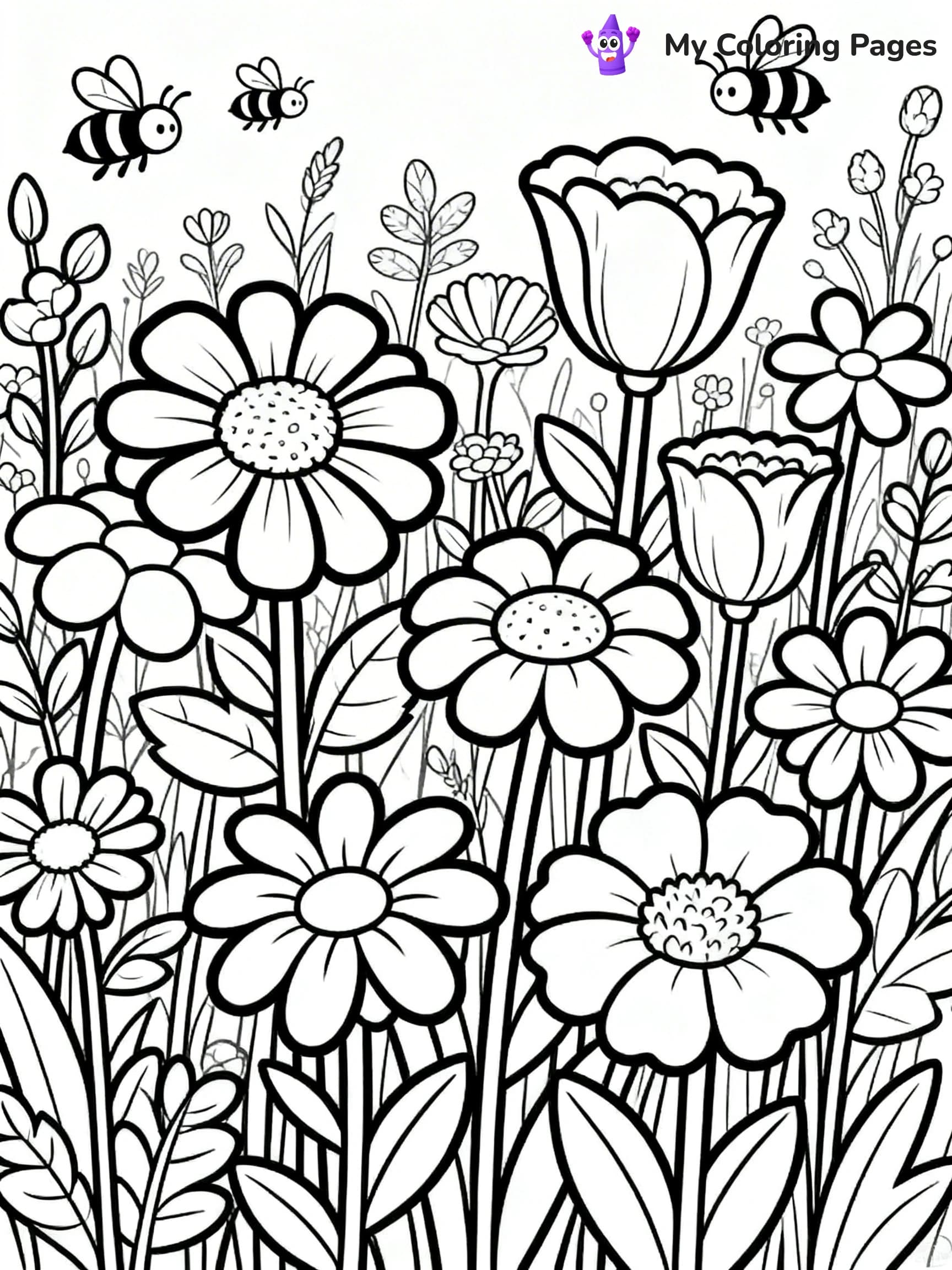 Wildflower Coloring Pages - 8