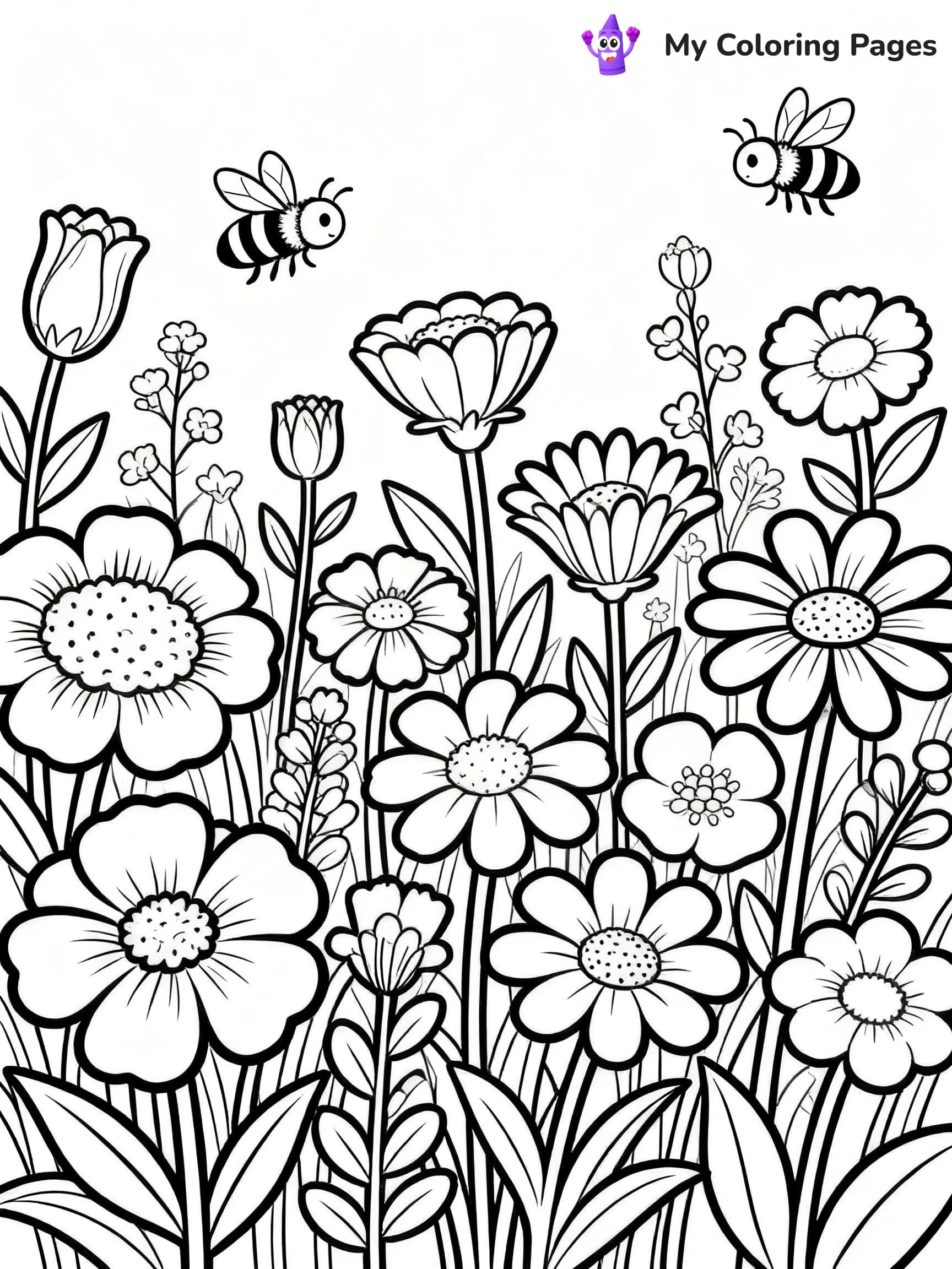 Wildflower Coloring Pages - 7