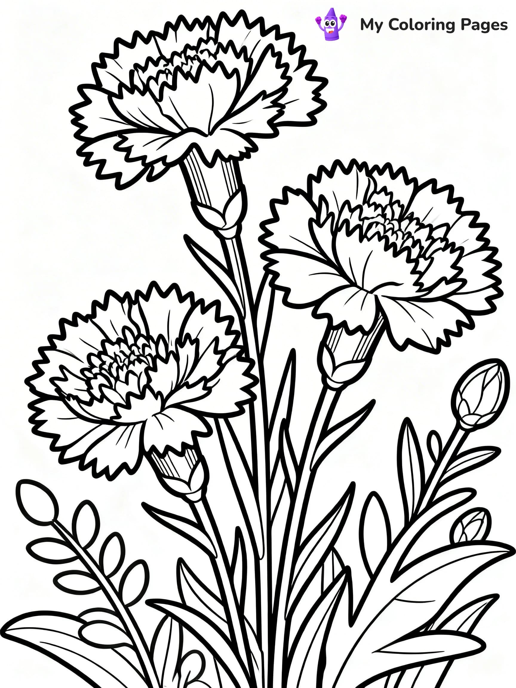 Wildflower Coloring Pages - 6